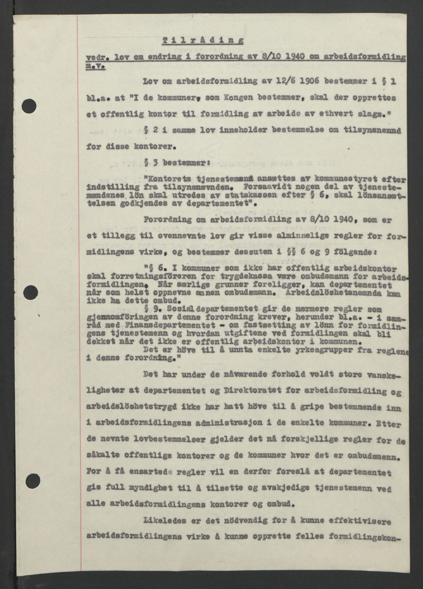 NS-administrasjonen 1940-1945 (Statsrådsekretariatet, de kommisariske statsråder mm), AV/RA-S-4279/D/Db/L0090: Foredrag til vedtak utenfor ministermøte, 1942-1945, s. 316