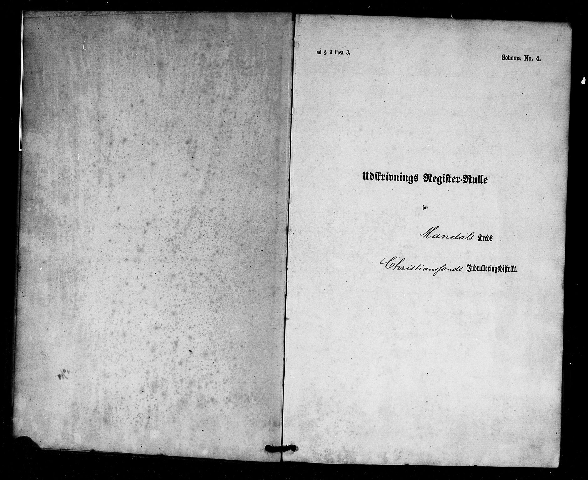 Mandal mønstringskrets, SAK/2031-0016/F/Ff/L0002: Utskrivningsregisterrulle, nr som i hovedrulle, med register, L-16, 1860-1900, s. 2