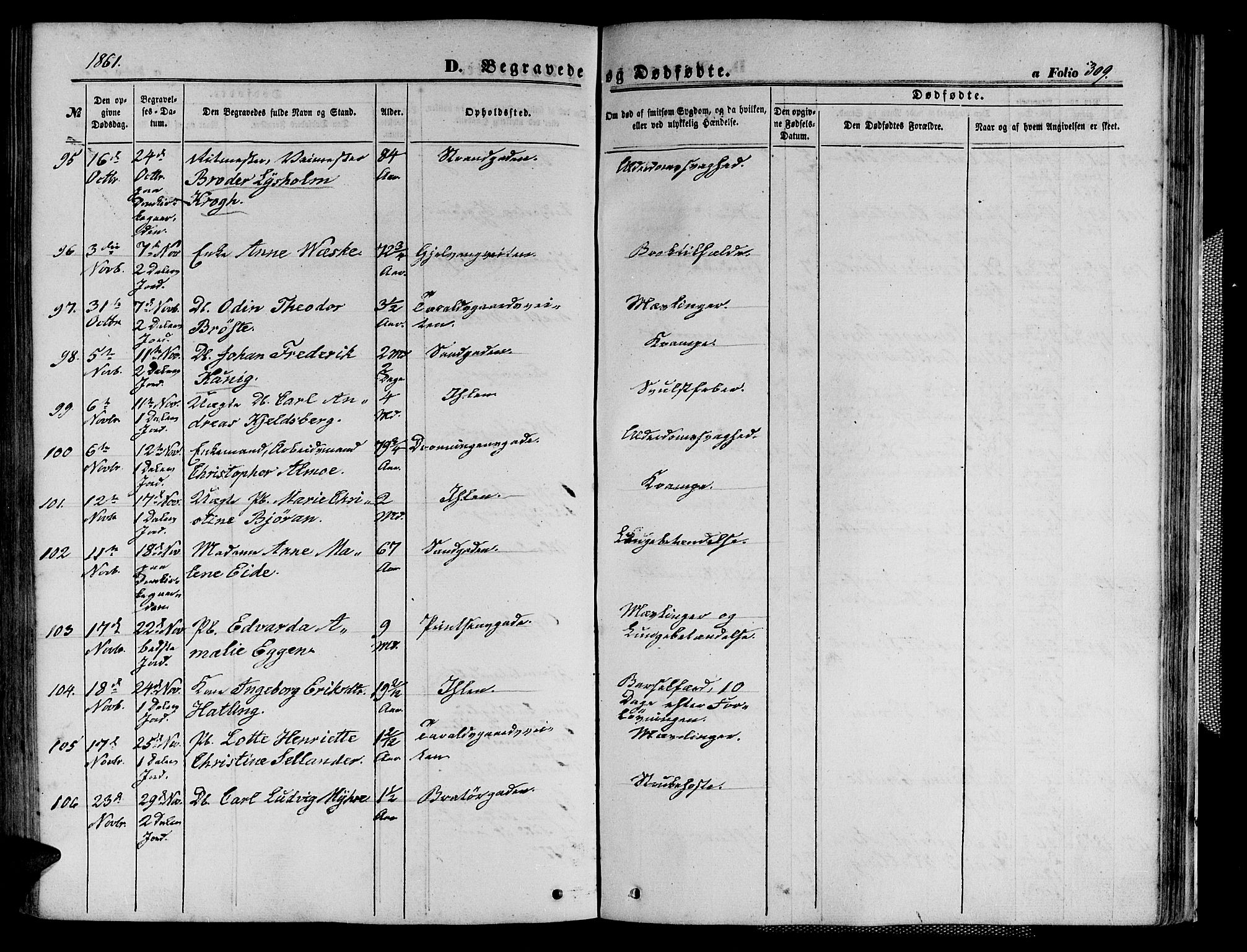 Ministerialprotokoller, klokkerbøker og fødselsregistre - Sør-Trøndelag, SAT/A-1456/602/L0139: Klokkerbok nr. 602C07, 1859-1864, s. 309