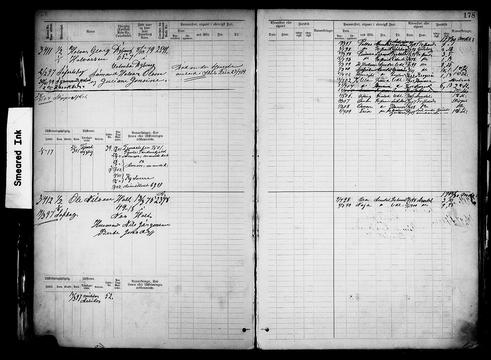 Tvedestrand mønstringskrets, AV/SAK-2031-0011/F/Fb/L0019: Hovedrulle nr 3057-3818, U-35, 1892-1906, s. 182