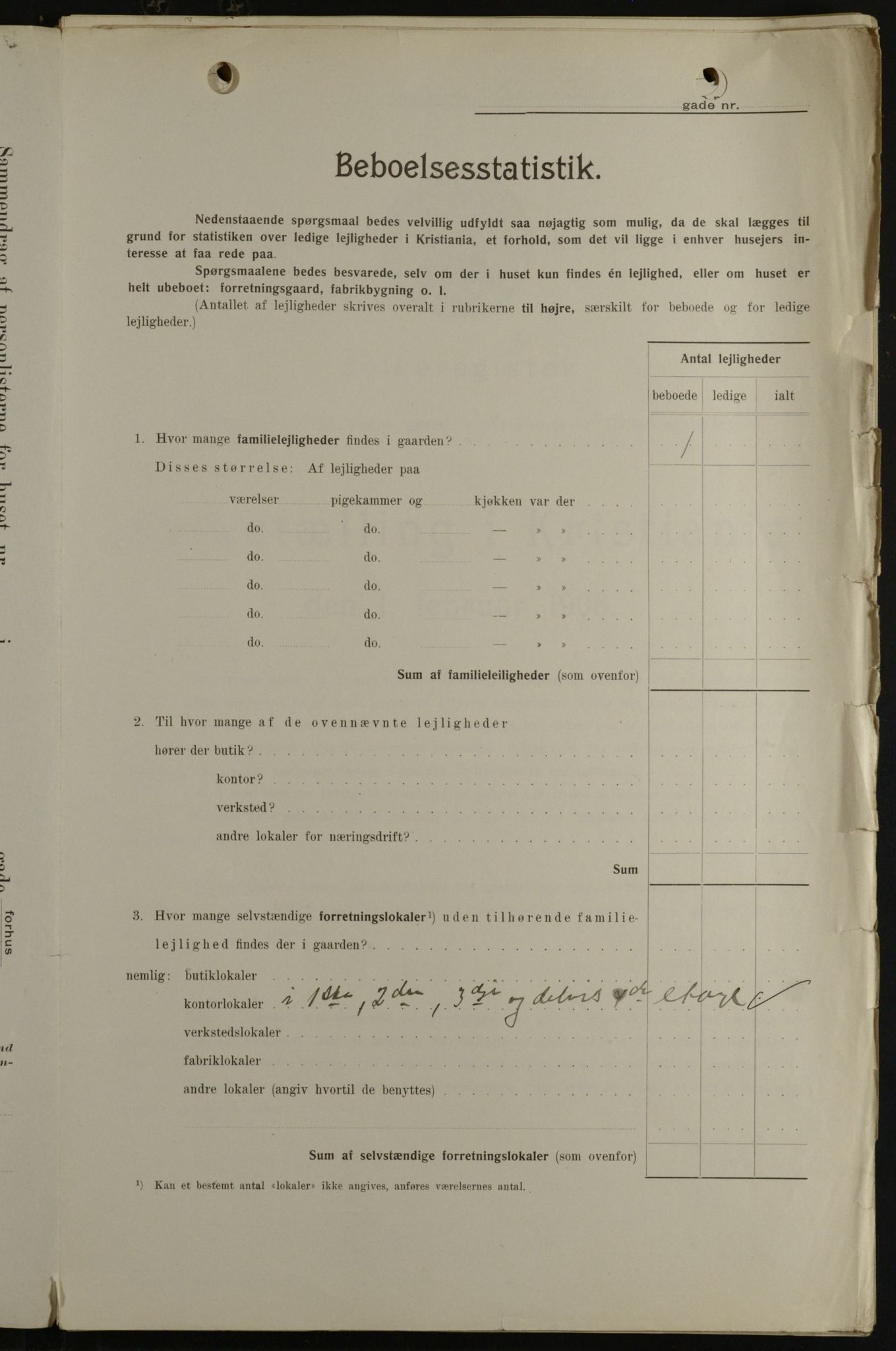 OBA, Kommunal folketelling 1.2.1908 for Kristiania kjøpstad, 1908, s. 32905