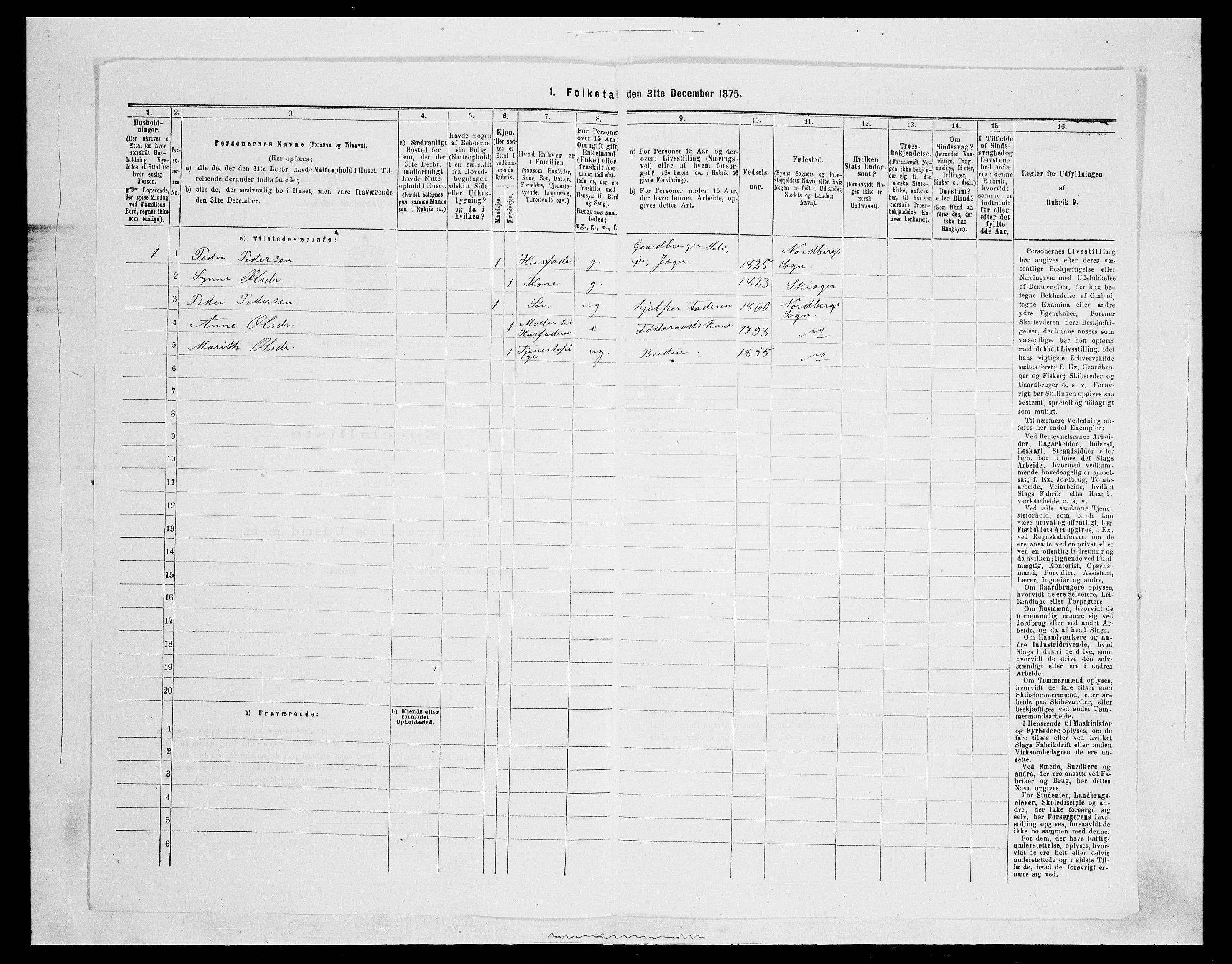 SAH, Folketelling 1875 for 0513P Skjåk prestegjeld, 1875, s. 632