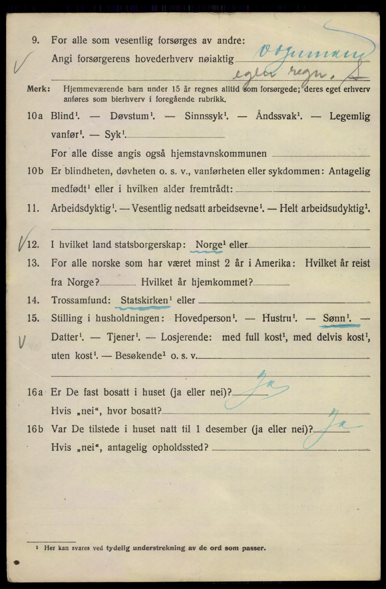 SAO, Folketelling 1920 for 0301 Kristiania kjøpstad, 1920, s. 631012