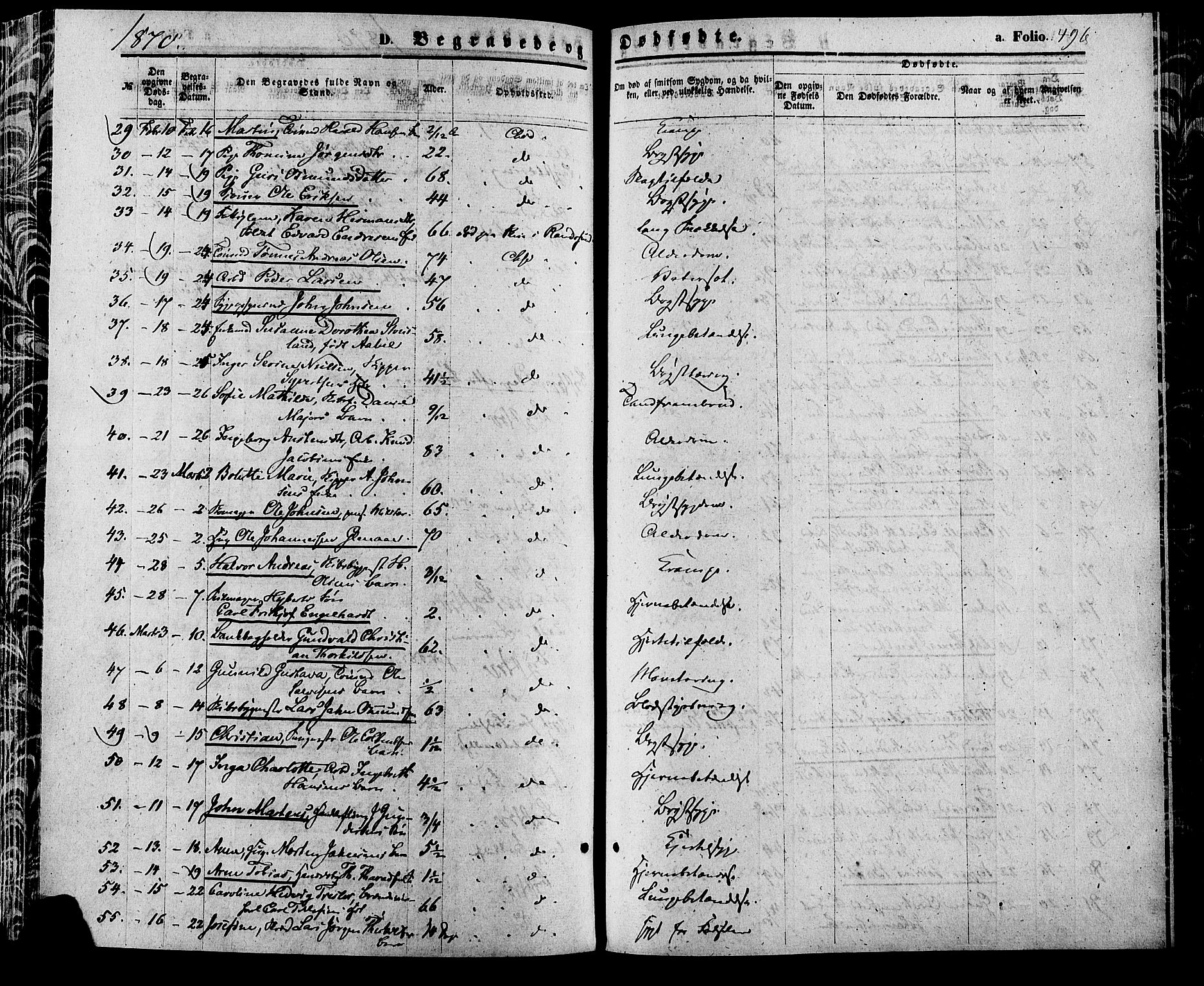 Kristiansand domprosti, AV/SAK-1112-0006/F/Fa/L0015: Ministerialbok nr. A 15, 1867-1880, s. 496