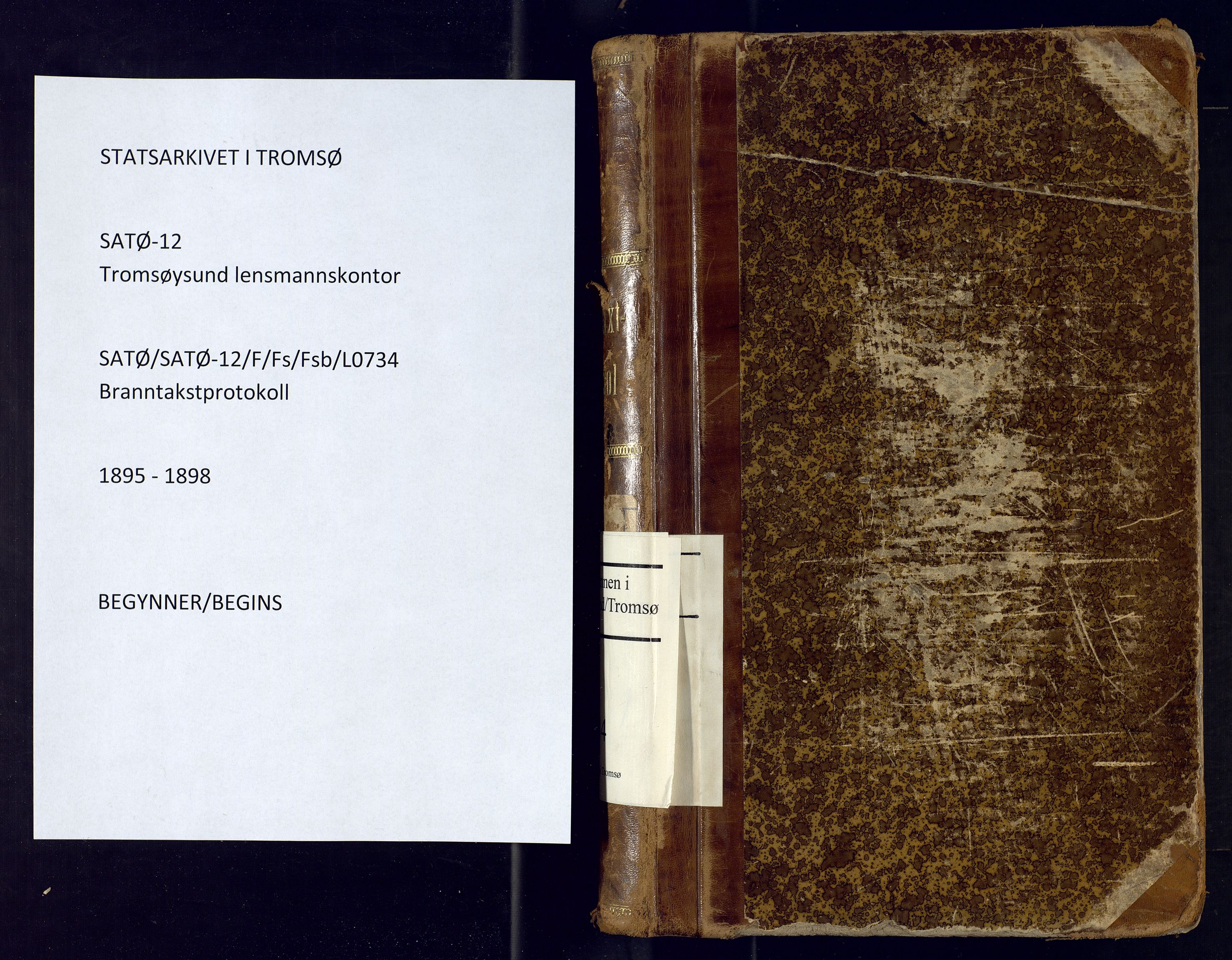 Tromsøysund lensmannskontor, AV/SATØ-SATØ-12/F/Fs/Fsb/L0734: Branntakstprotokoll. Med register, 1895-1898