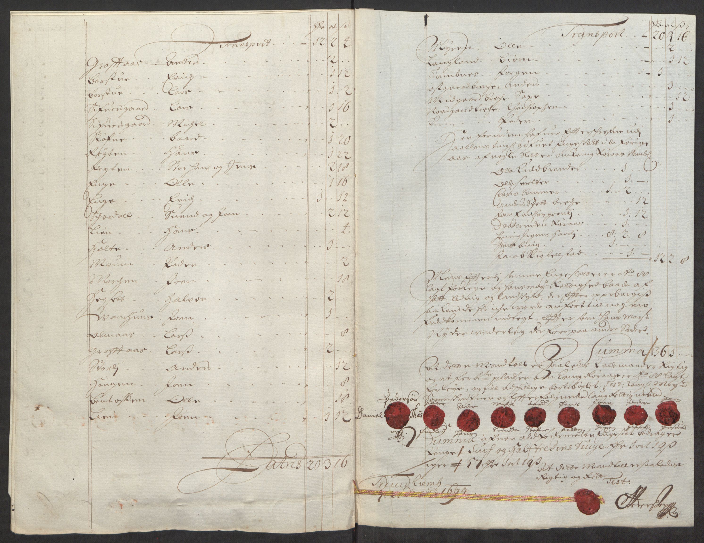 Rentekammeret inntil 1814, Reviderte regnskaper, Fogderegnskap, RA/EA-4092/R60/L3944: Fogderegnskap Orkdal og Gauldal, 1694, s. 377