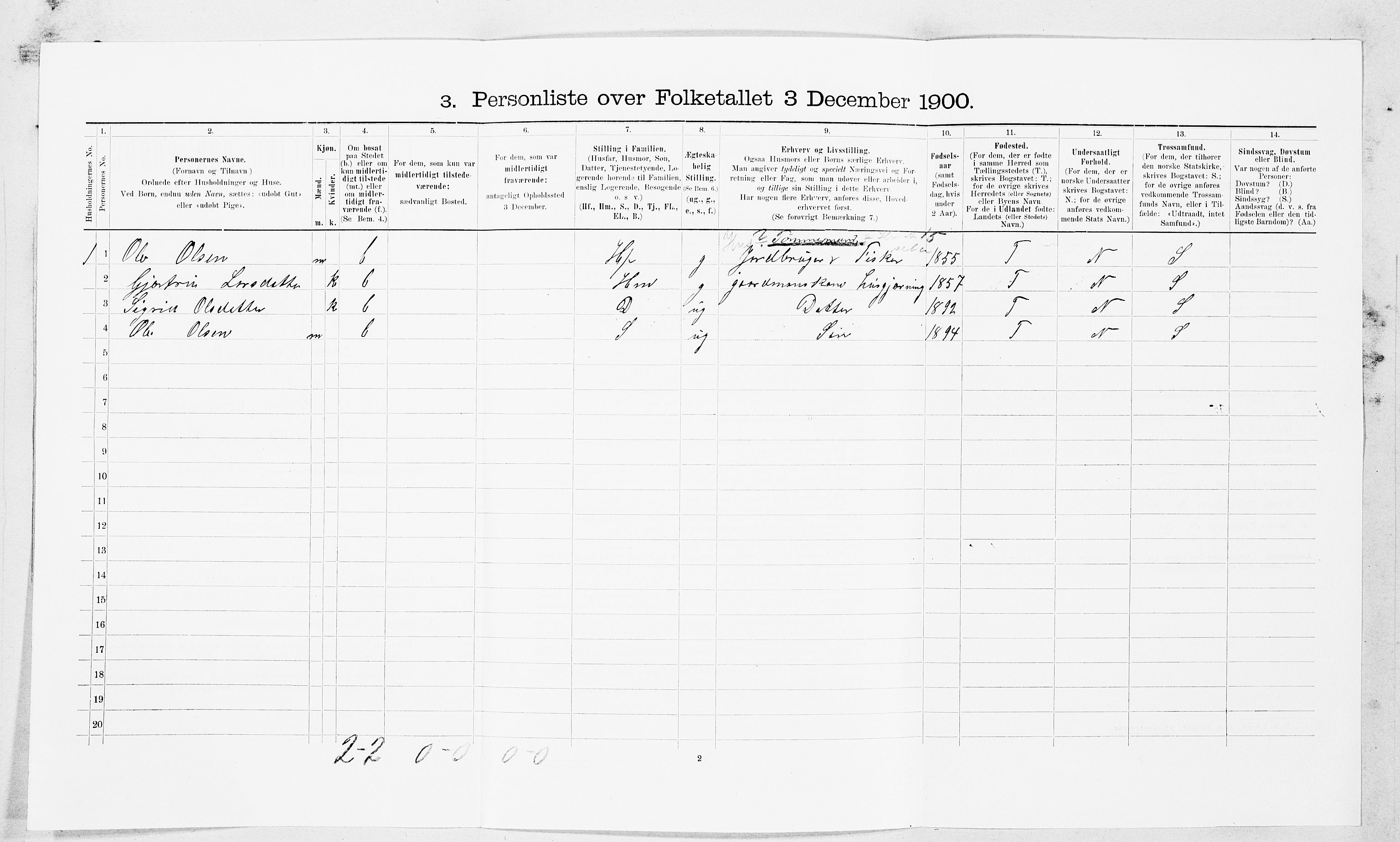 SAT, Folketelling 1900 for 1571 Halsa herred, 1900, s. 313