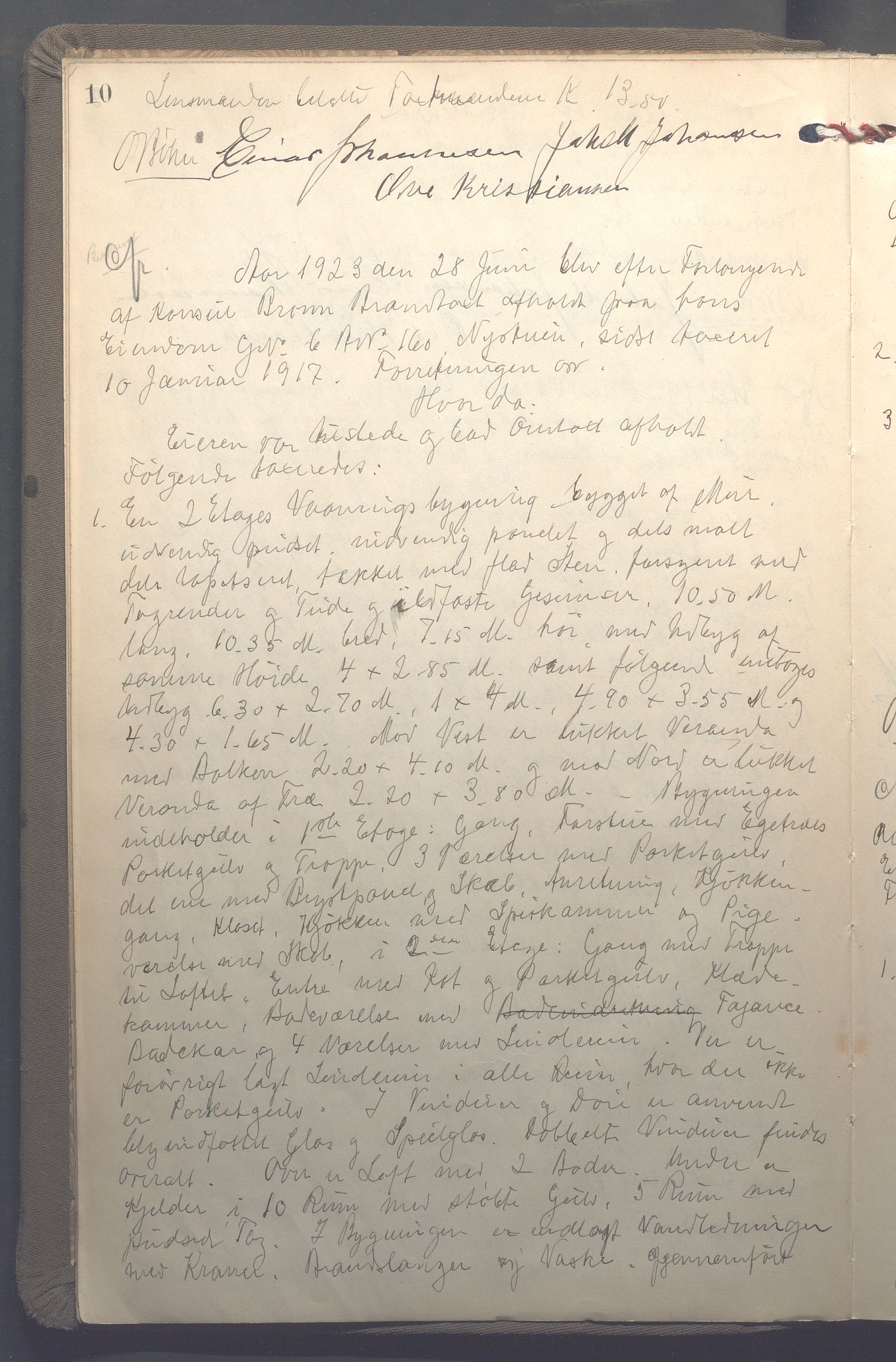 Lensmennene i Aker, OBA/A-10133/F/Fb/L0002: Branntakstprotokoll, 1922-1929, s. 10