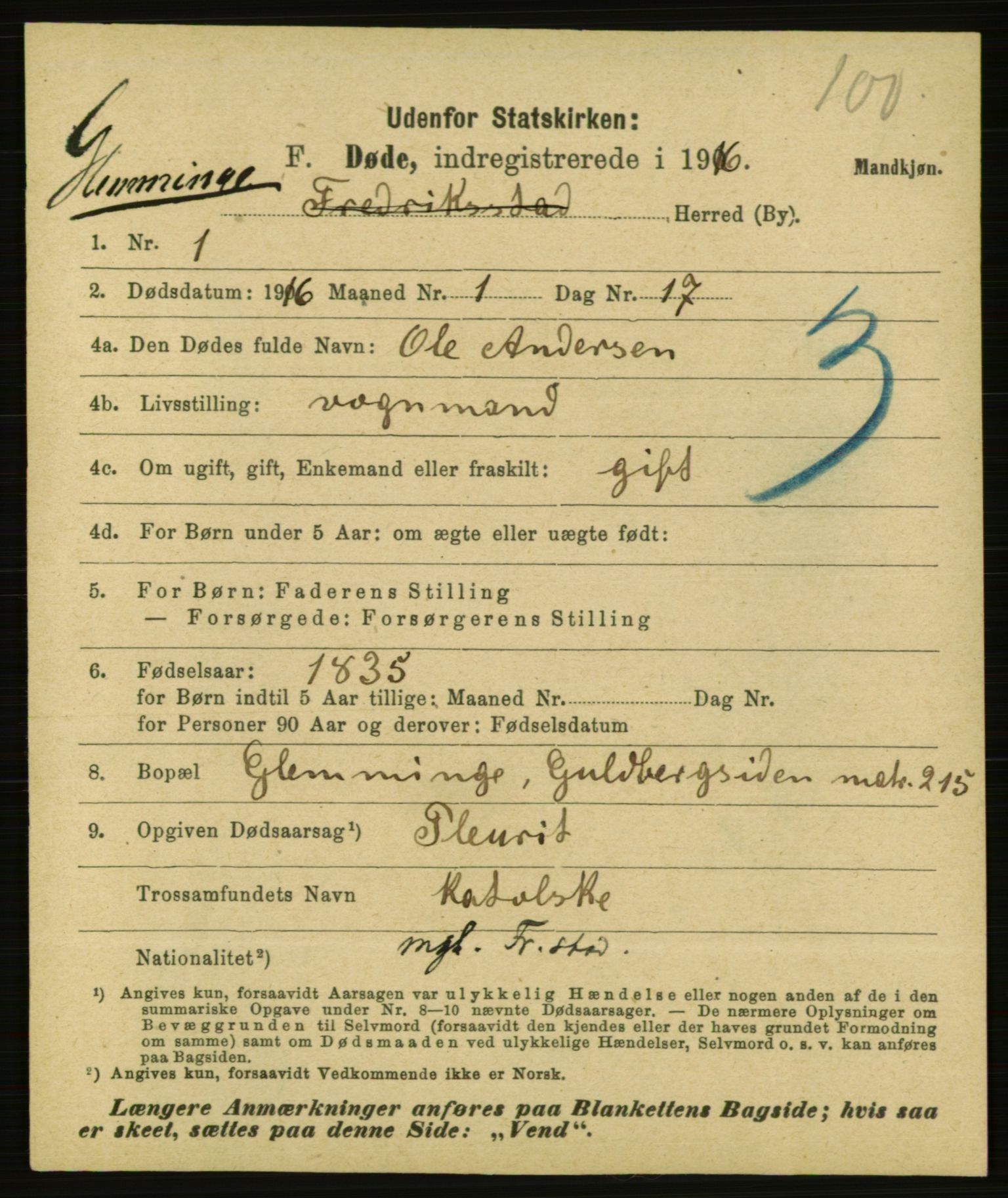 Statistisk sentralbyrå, Sosiodemografiske emner, Befolkning, RA/S-2228/E/L0014: Fødte, gifte, døde dissentere., 1916, s. 3709