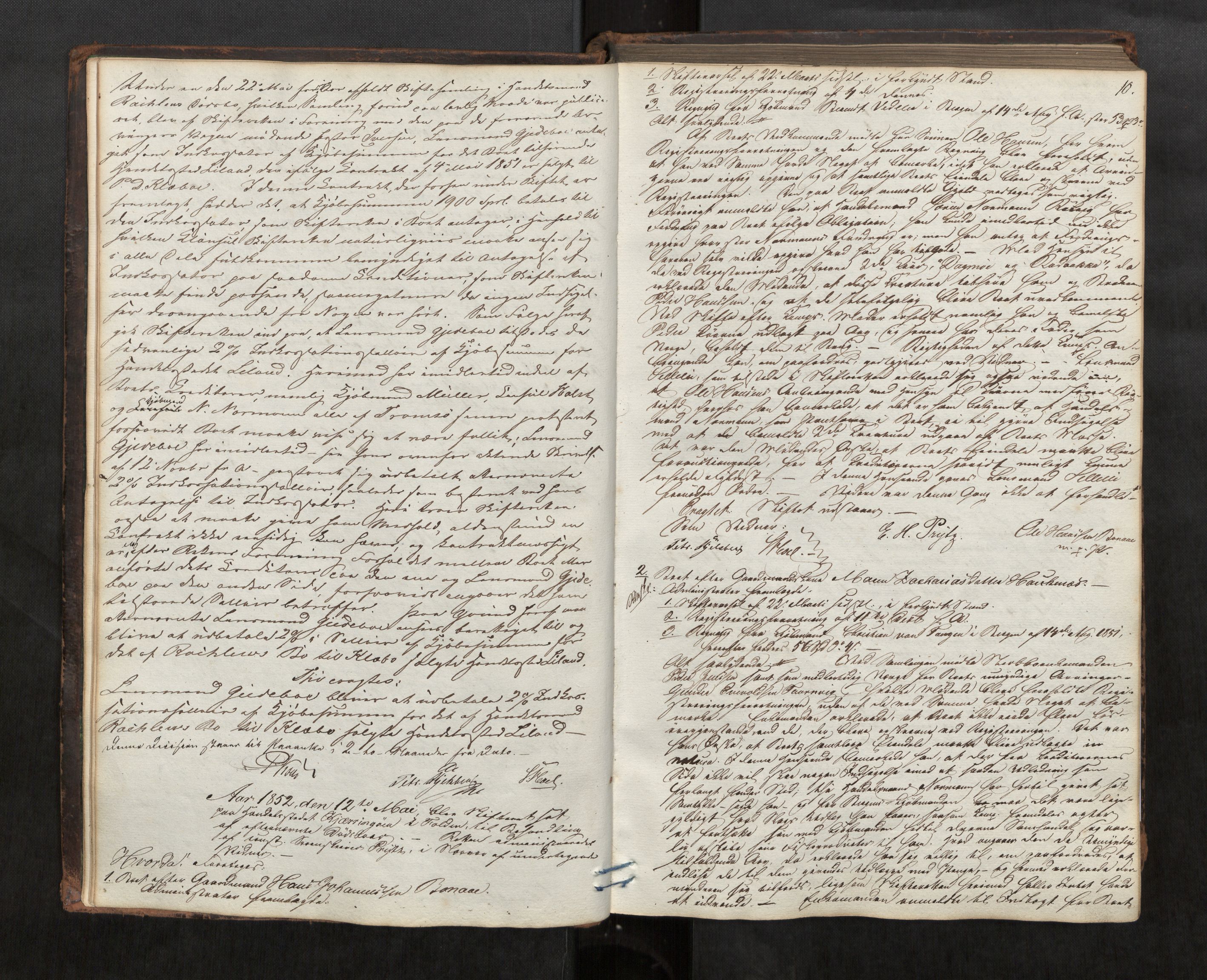 Salten sorenskriveri, AV/SAT-A-4578/1/3/3B/L0005: Skiftebehandlingsprotokoll, 1851-1857, s. 10