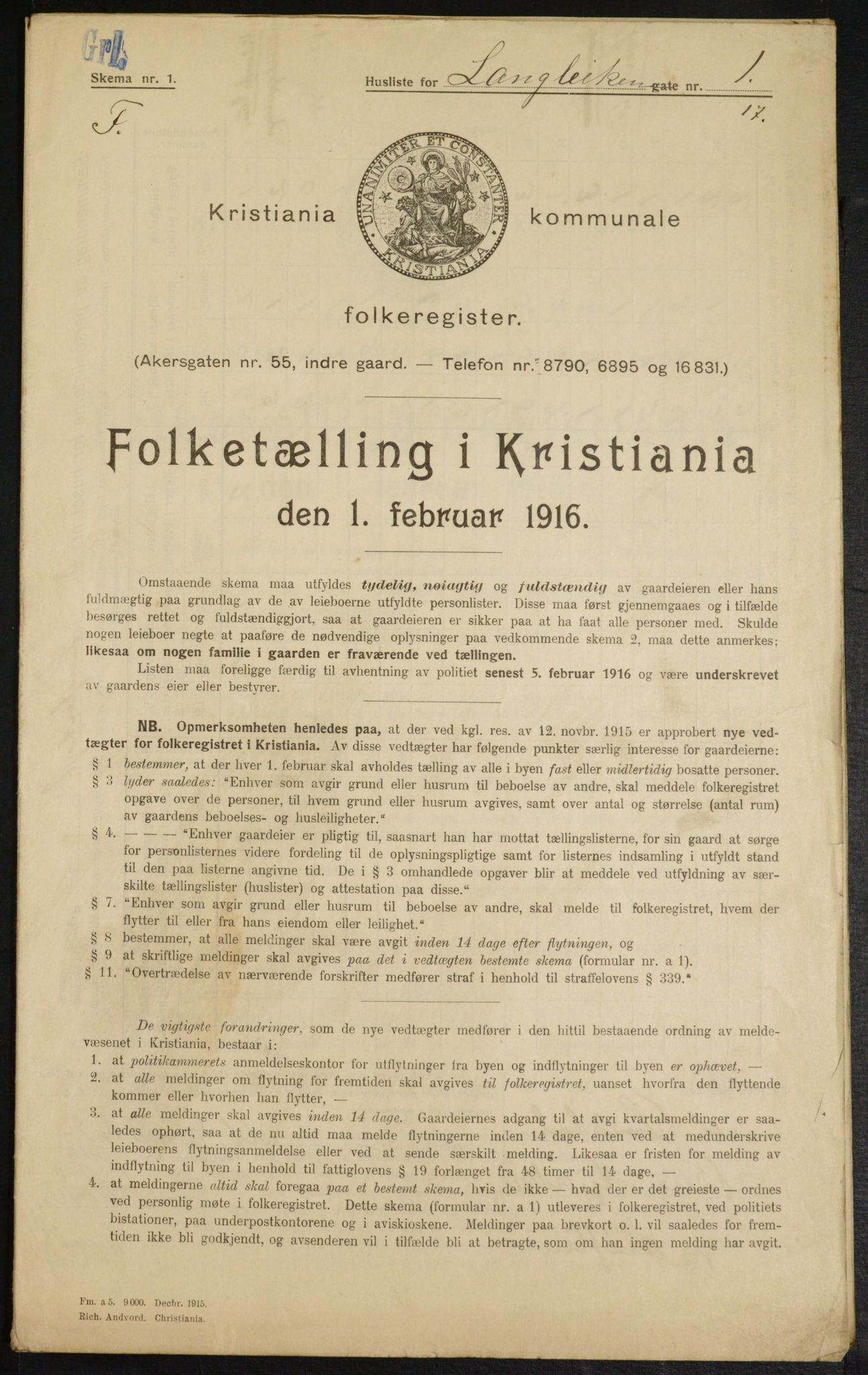 OBA, Kommunal folketelling 1.2.1916 for Kristiania, 1916, s. 58221