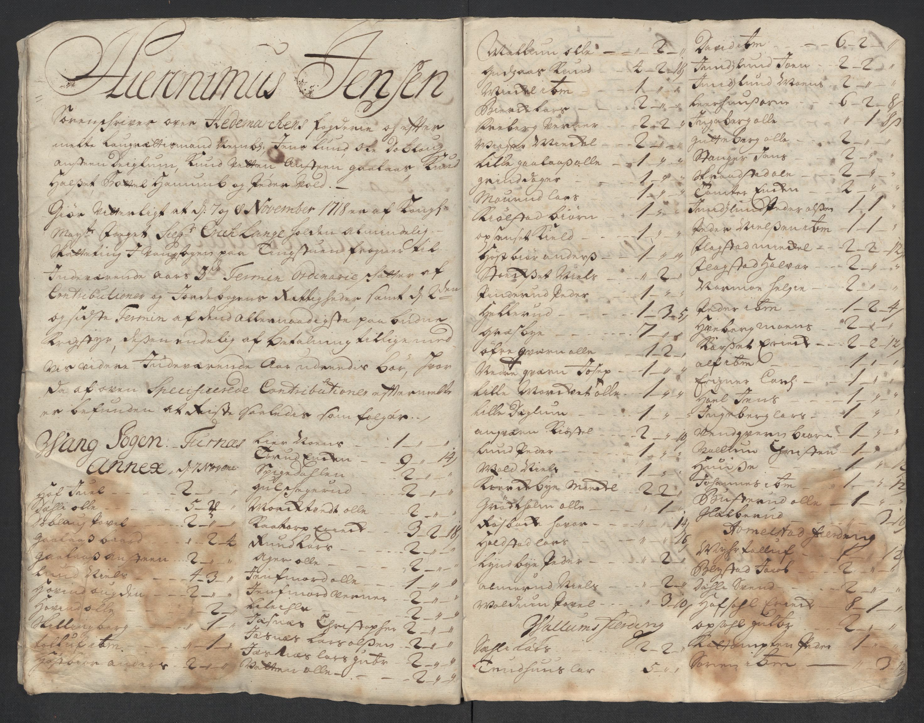 Rentekammeret inntil 1814, Reviderte regnskaper, Fogderegnskap, AV/RA-EA-4092/R16/L1057: Fogderegnskap Hedmark, 1718, s. 388