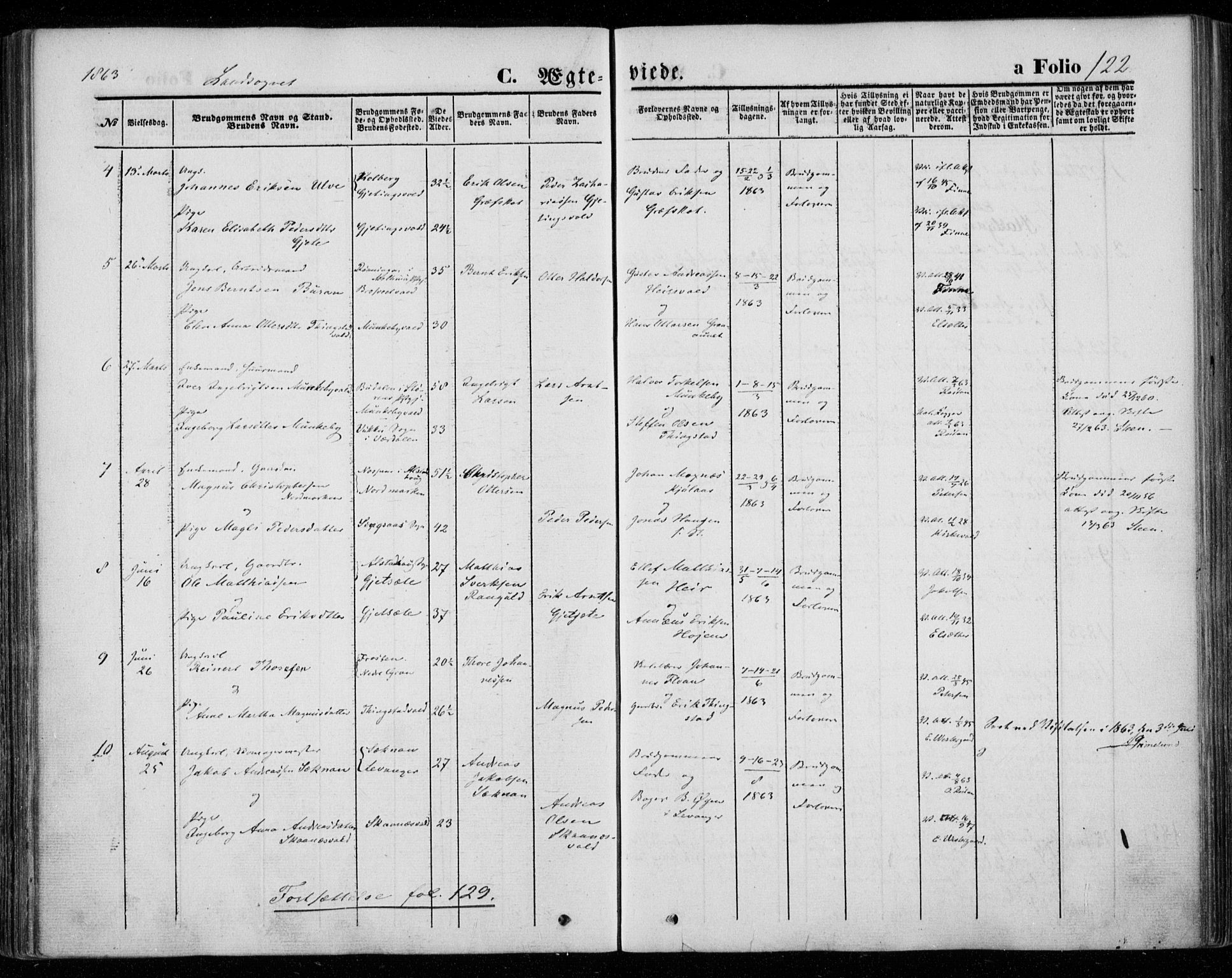 Ministerialprotokoller, klokkerbøker og fødselsregistre - Nord-Trøndelag, SAT/A-1458/720/L0184: Ministerialbok nr. 720A02 /2, 1855-1863, s. 122