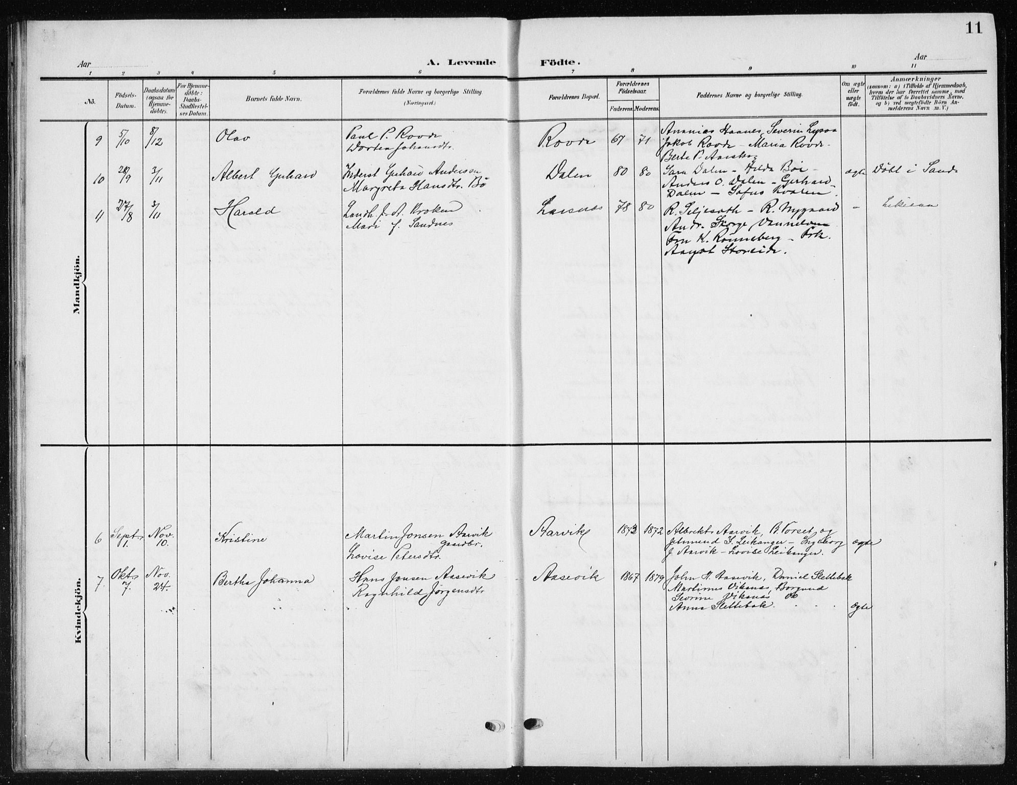 Ministerialprotokoller, klokkerbøker og fødselsregistre - Møre og Romsdal, AV/SAT-A-1454/504/L0061: Klokkerbok nr. 504C03, 1902-1940, s. 11