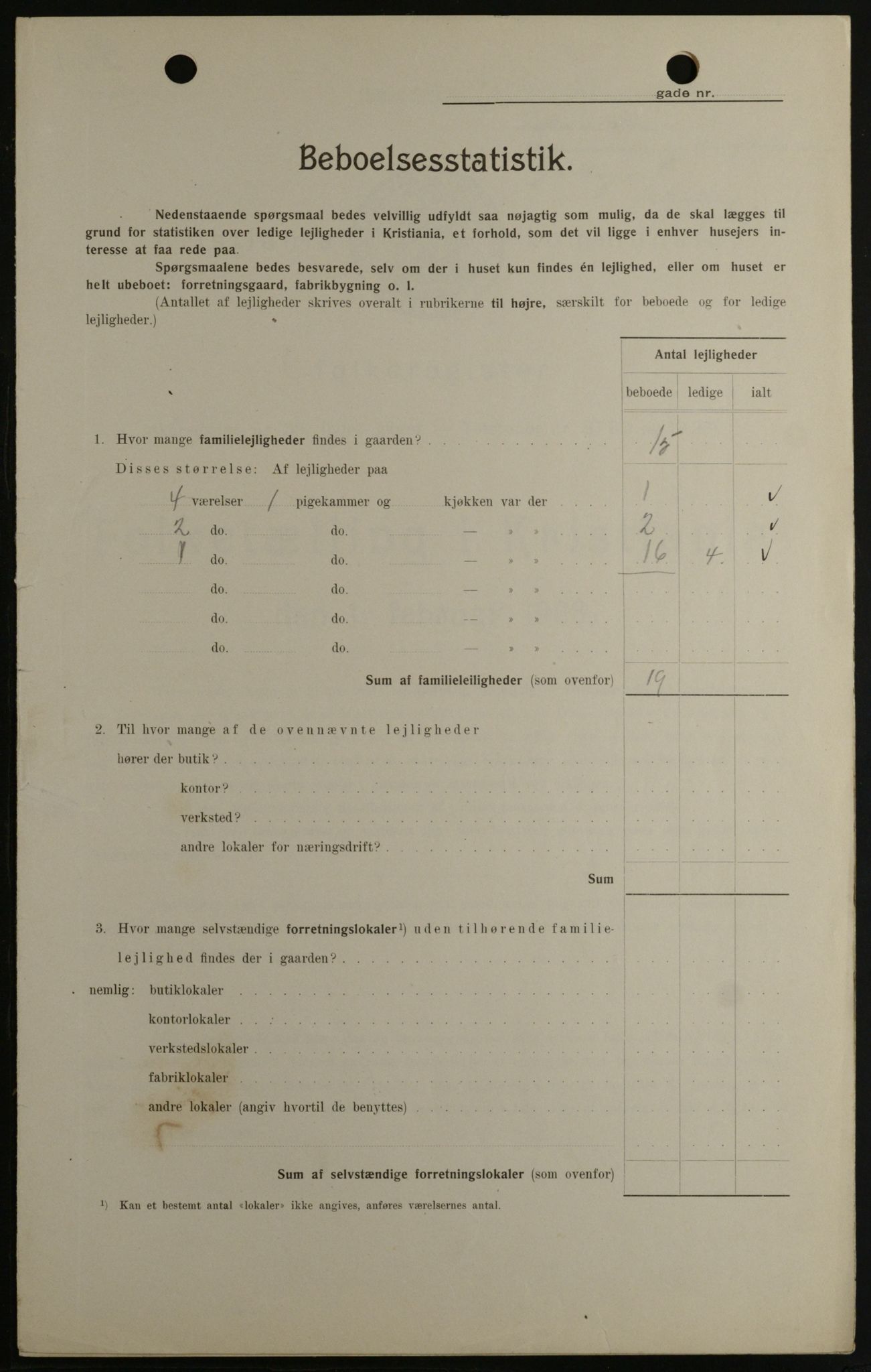 OBA, Kommunal folketelling 1.2.1908 for Kristiania kjøpstad, 1908, s. 66637