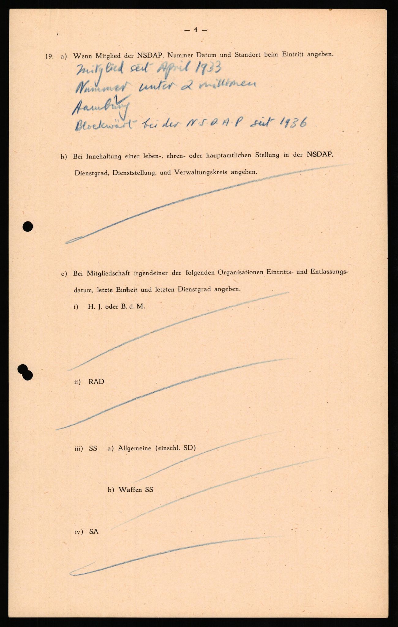 Forsvaret, Forsvarets overkommando II, AV/RA-RAFA-3915/D/Db/L0024: CI Questionaires. Tyske okkupasjonsstyrker i Norge. Tyskere., 1945-1946, s. 431