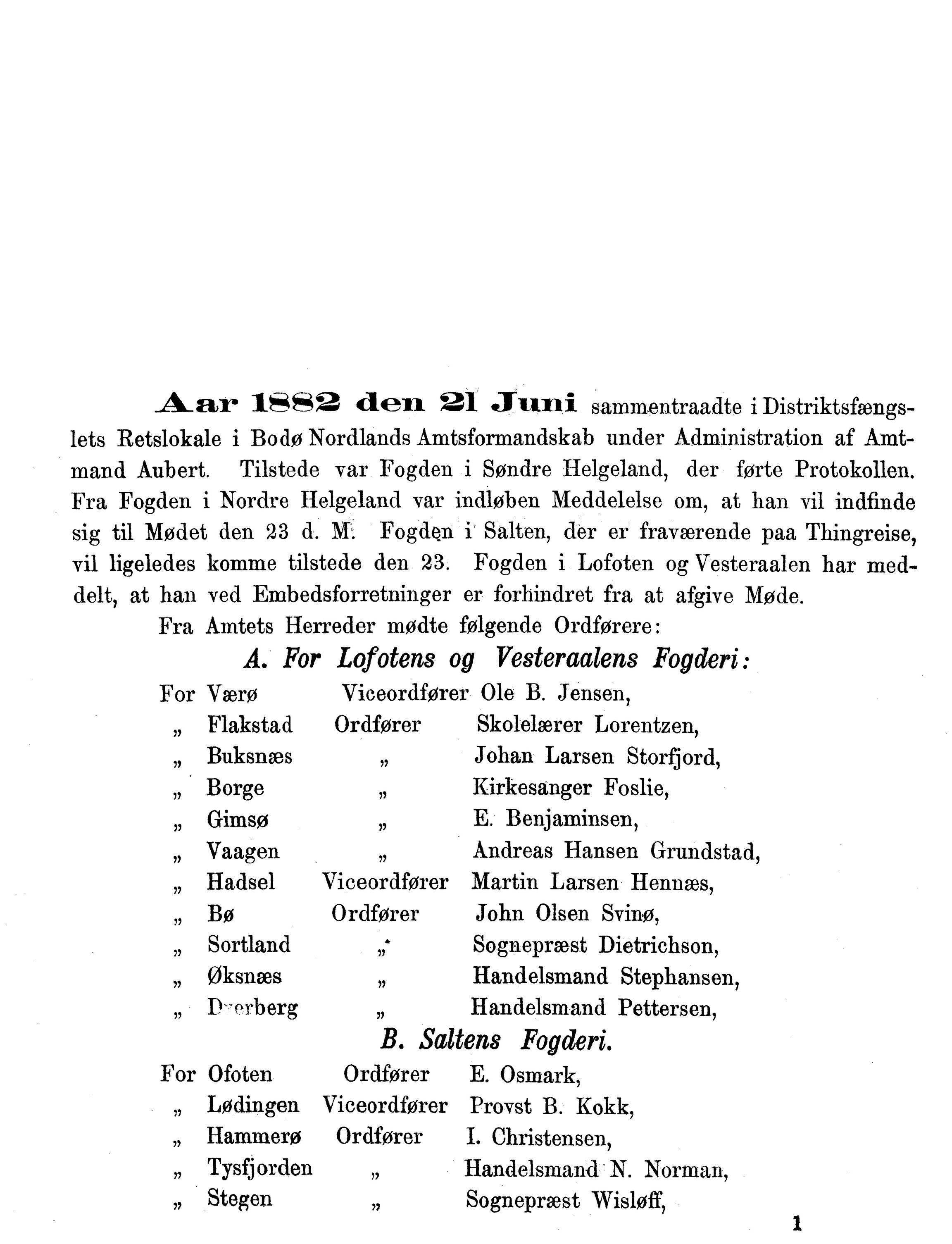 Nordland Fylkeskommune. Fylkestinget, AIN/NFK-17/176/A/Ac/L0014: Fylkestingsforhandlinger 1881-1885, 1881-1885