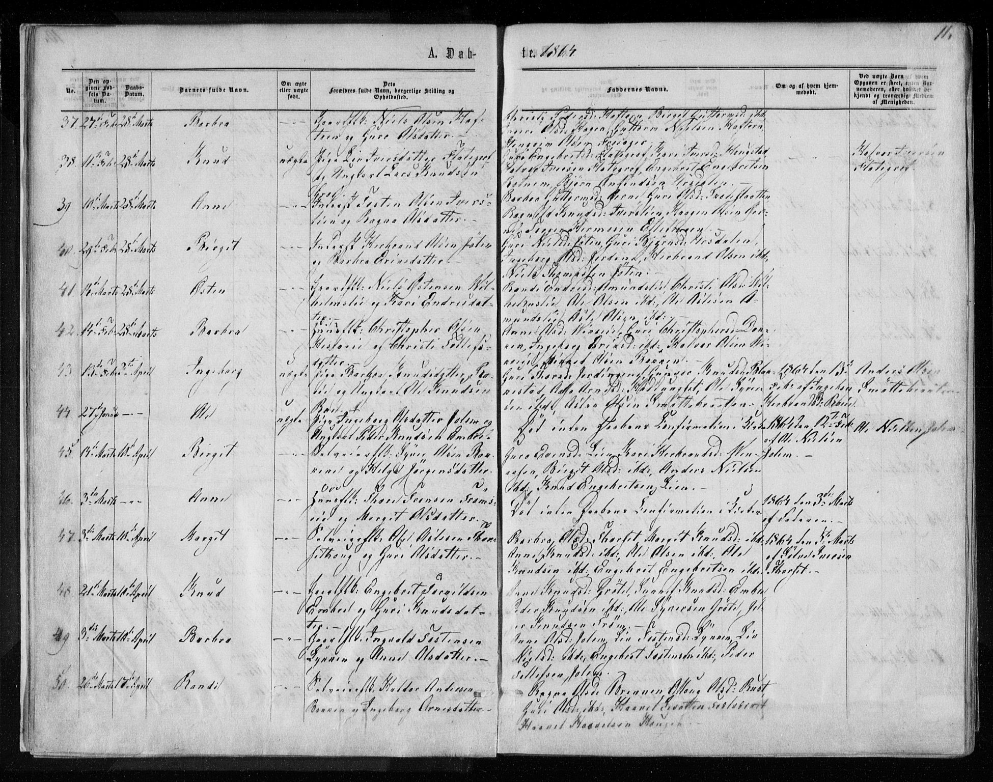 Gol kirkebøker, AV/SAKO-A-226/F/Fa/L0003: Ministerialbok nr. I 3, 1863-1875, s. 11