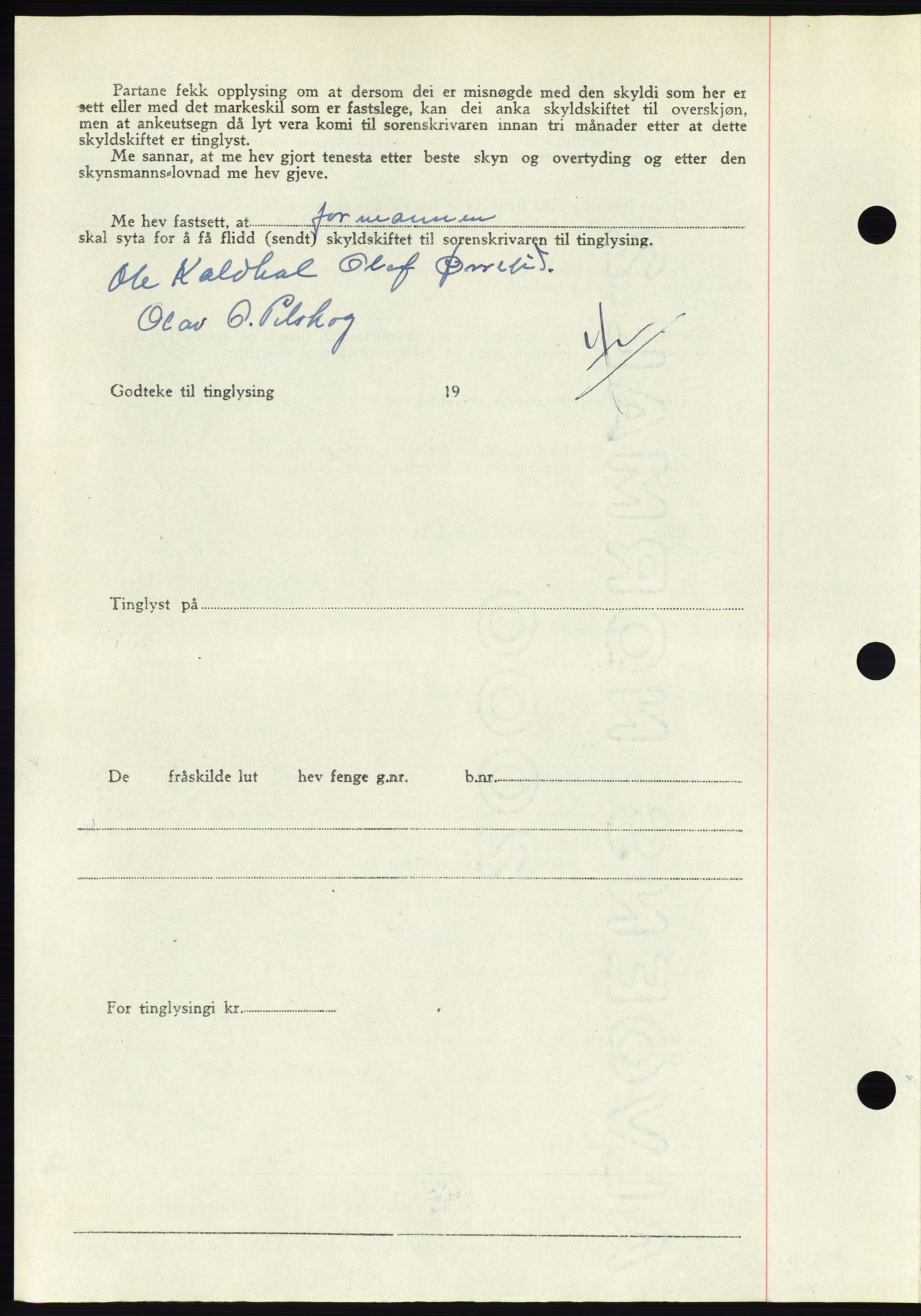 Søre Sunnmøre sorenskriveri, AV/SAT-A-4122/1/2/2C/L0081: Pantebok nr. 7A, 1947-1948, Dagboknr: 1187/1947