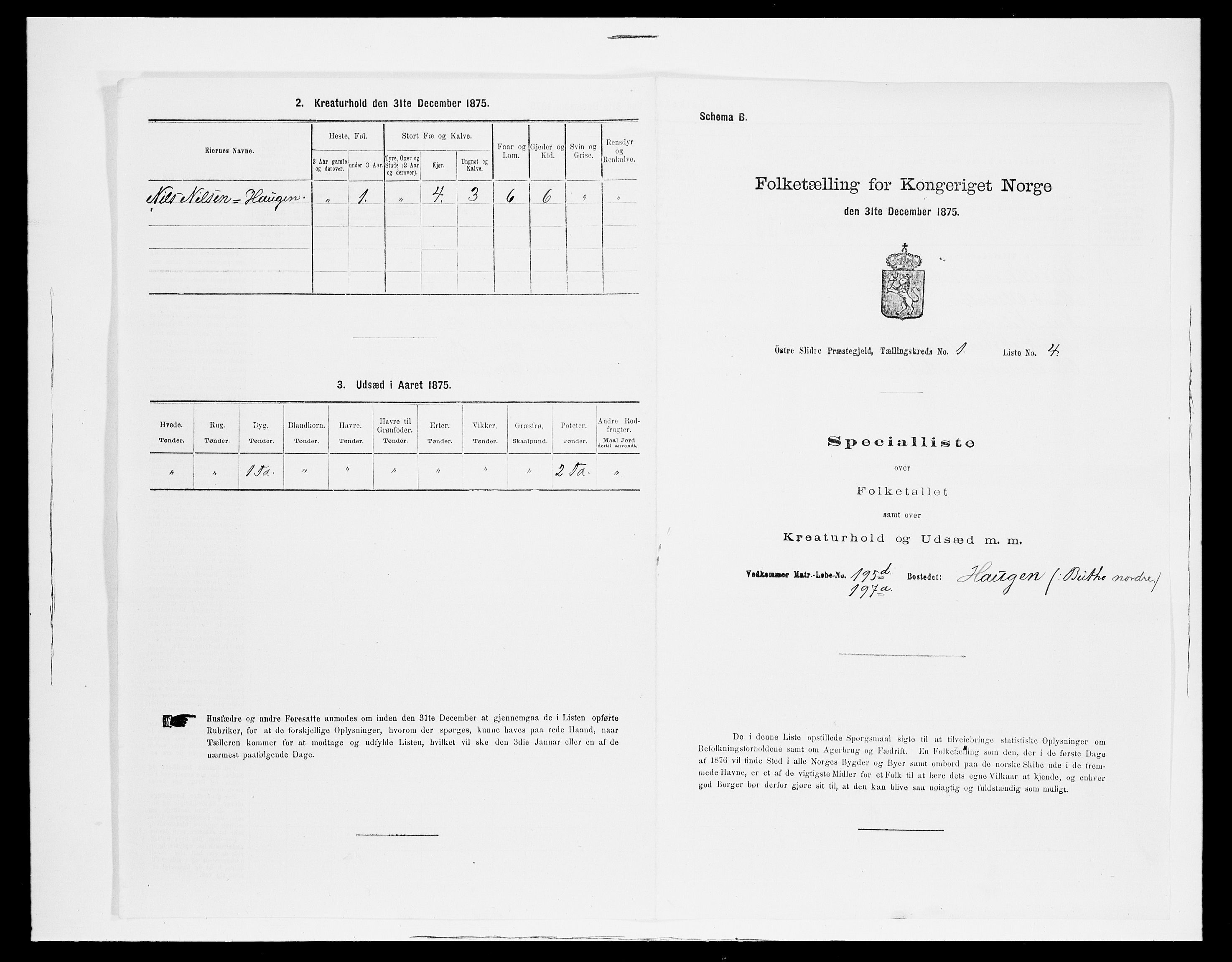 SAH, Folketelling 1875 for 0544P Øystre Slidre prestegjeld, 1875, s. 64