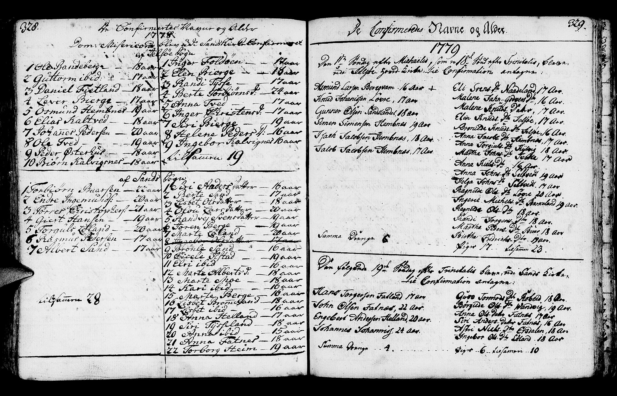 Jelsa sokneprestkontor, AV/SAST-A-101842/01/IV: Ministerialbok nr. A 3, 1768-1796, s. 328-329