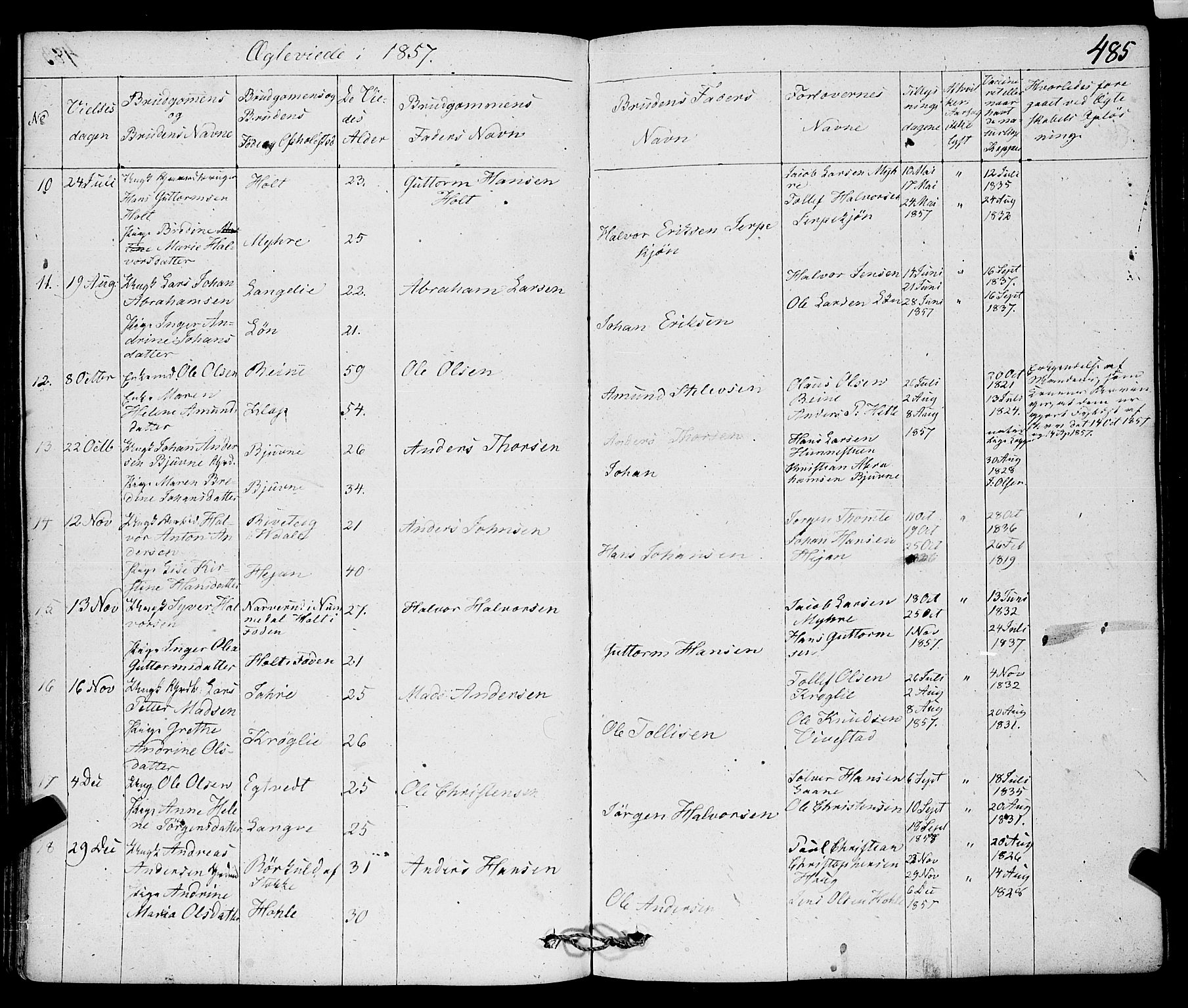 Ramnes kirkebøker, AV/SAKO-A-314/F/Fa/L0005: Ministerialbok nr. I 5, 1841-1861, s. 484-485
