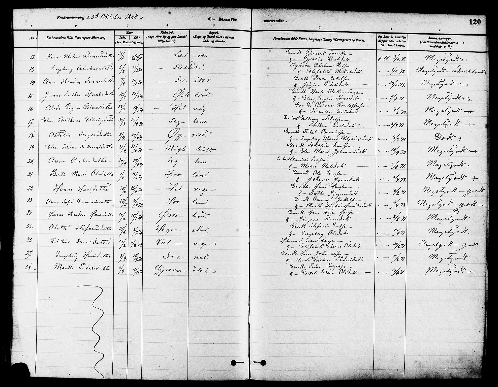 Eigersund sokneprestkontor, AV/SAST-A-101807/S08/L0017: Ministerialbok nr. A 14, 1879-1892, s. 120