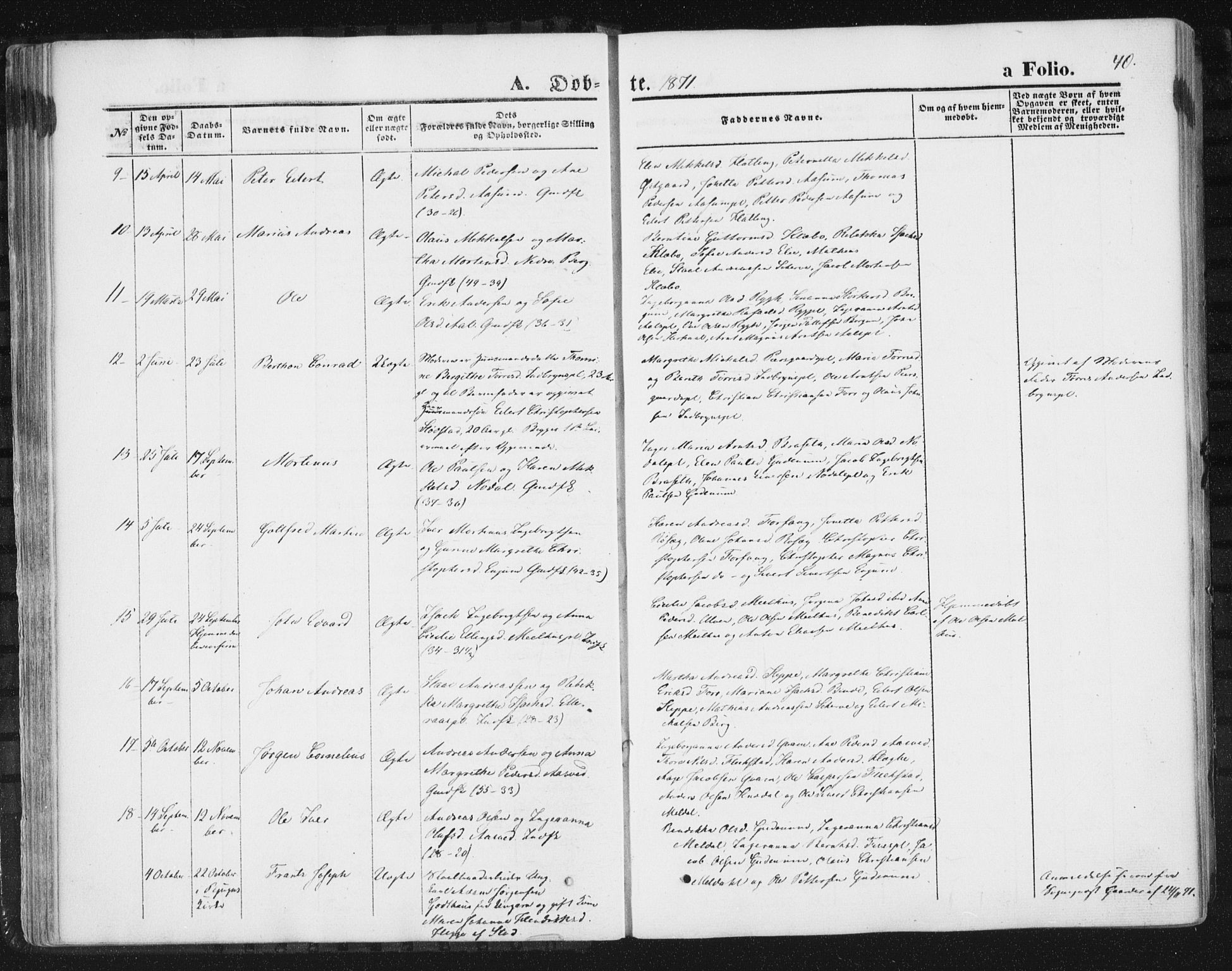 Ministerialprotokoller, klokkerbøker og fødselsregistre - Nord-Trøndelag, SAT/A-1458/746/L0447: Ministerialbok nr. 746A06, 1860-1877, s. 40