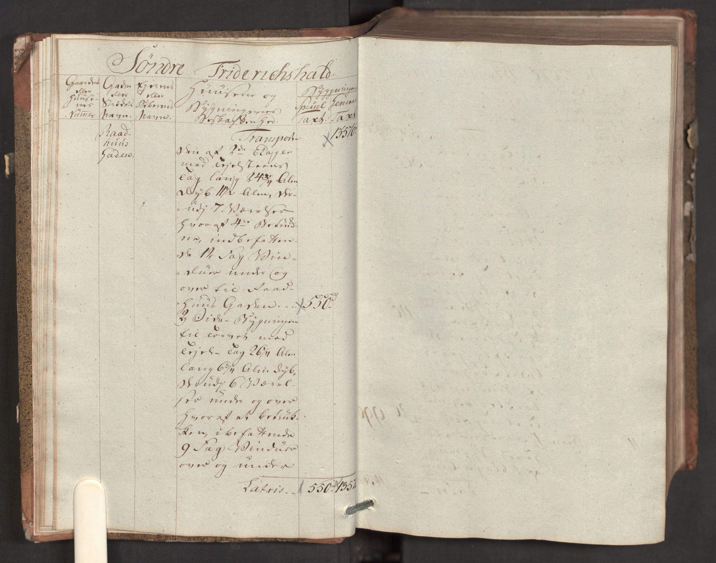 Kommersekollegiet, Brannforsikringskontoret 1767-1814, AV/RA-EA-5458/F/Fa/L0025/0001: Fredrikshald / Branntakstprotokoll, 1797