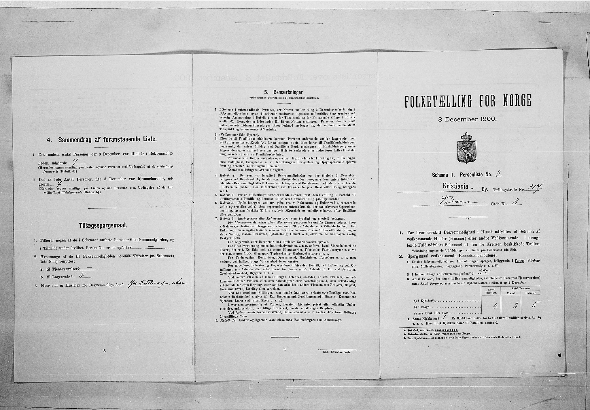 SAO, Folketelling 1900 for 0301 Kristiania kjøpstad, 1900, s. 112805
