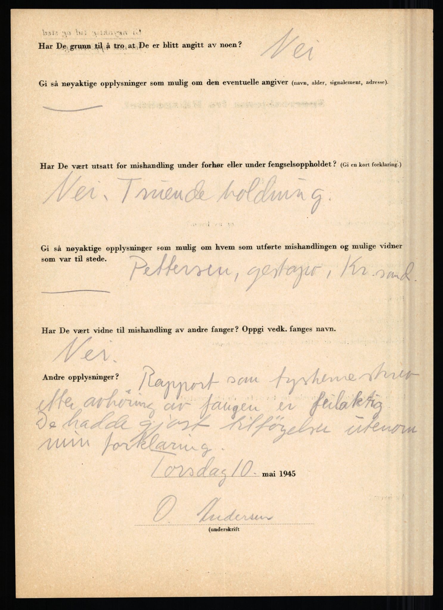 Rikspolitisjefen, AV/RA-S-1560/L/L0001: Abelseth, Rudolf - Berentsen, Odd, 1940-1945, s. 520