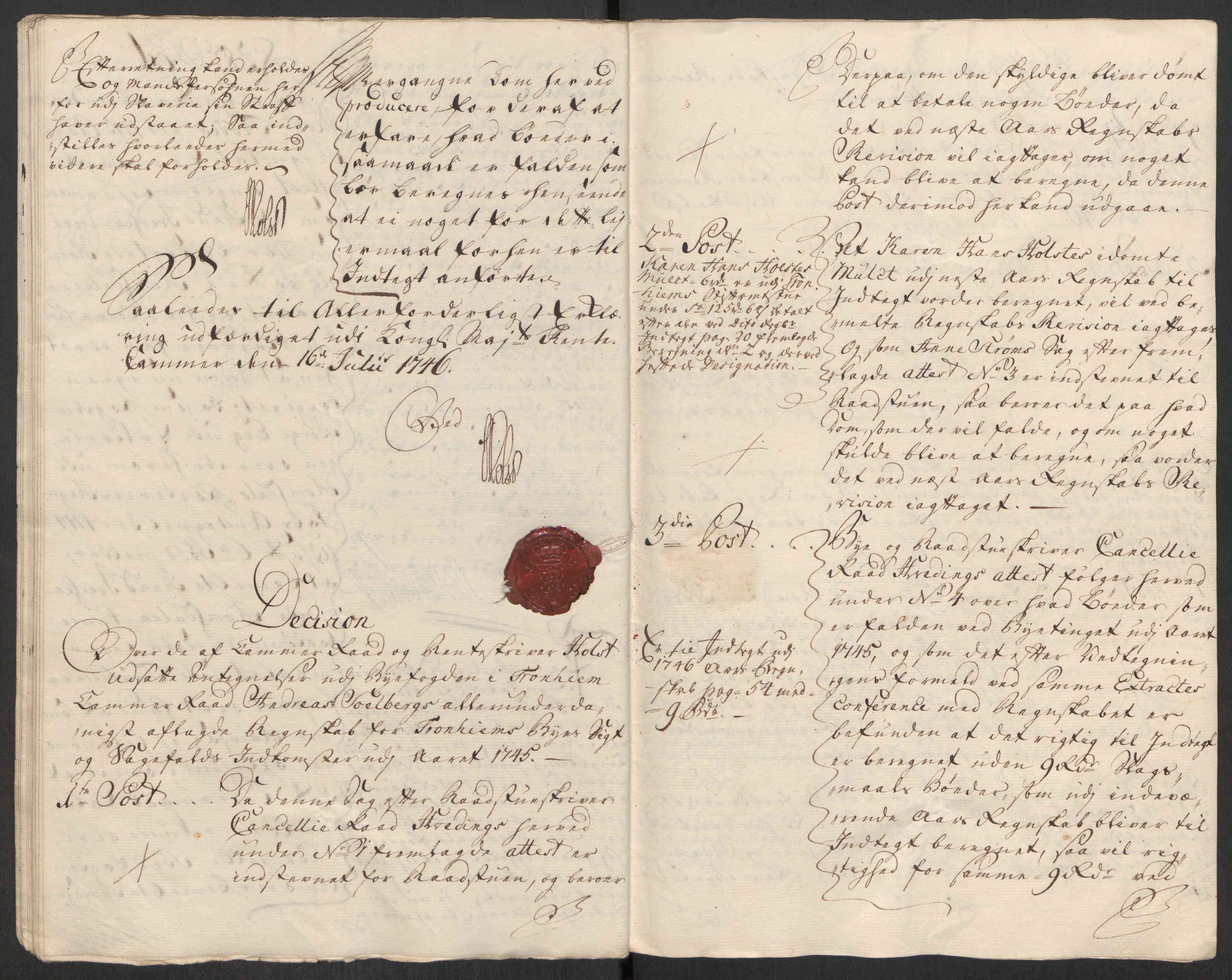 Rentekammeret inntil 1814, Reviderte regnskaper, Byregnskaper, RA/EA-4066/R/Rs/L0541: [S22] Sikt og sakefall, 1743-1746, s. 283