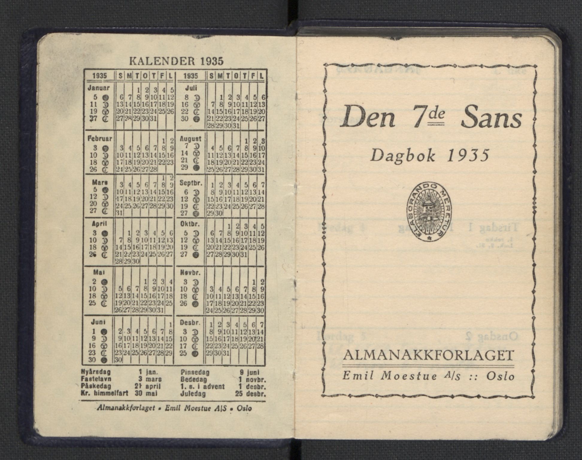 Quisling, Vidkun, AV/RA-PA-0750/H/L0001: 7. sanser (lommealmanakker) med Quislings egenhendige innførsler - 22 stk. i skinnmappe, 1922-1944, s. 942