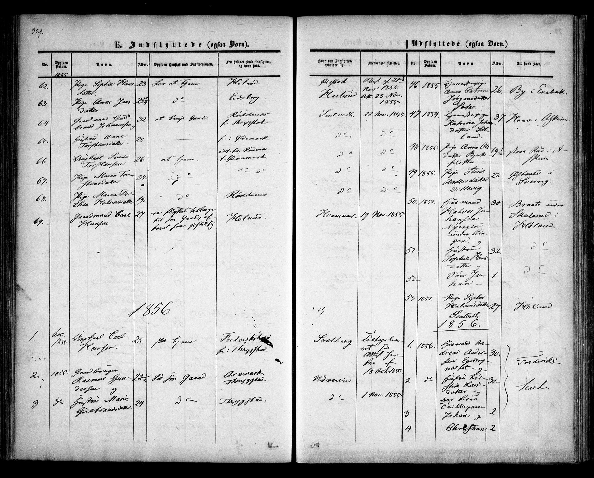 Trøgstad prestekontor Kirkebøker, SAO/A-10925/F/Fa/L0008.b: Ministerialbok nr. I 8B, 1855-1864, s. 329