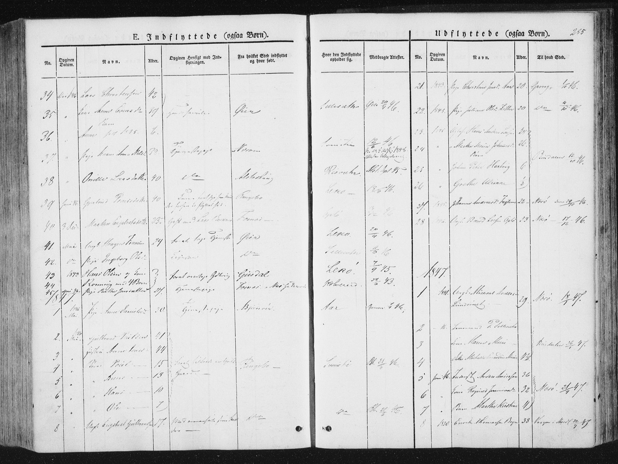 Ministerialprotokoller, klokkerbøker og fødselsregistre - Nord-Trøndelag, SAT/A-1458/780/L0640: Ministerialbok nr. 780A05, 1845-1856, s. 255