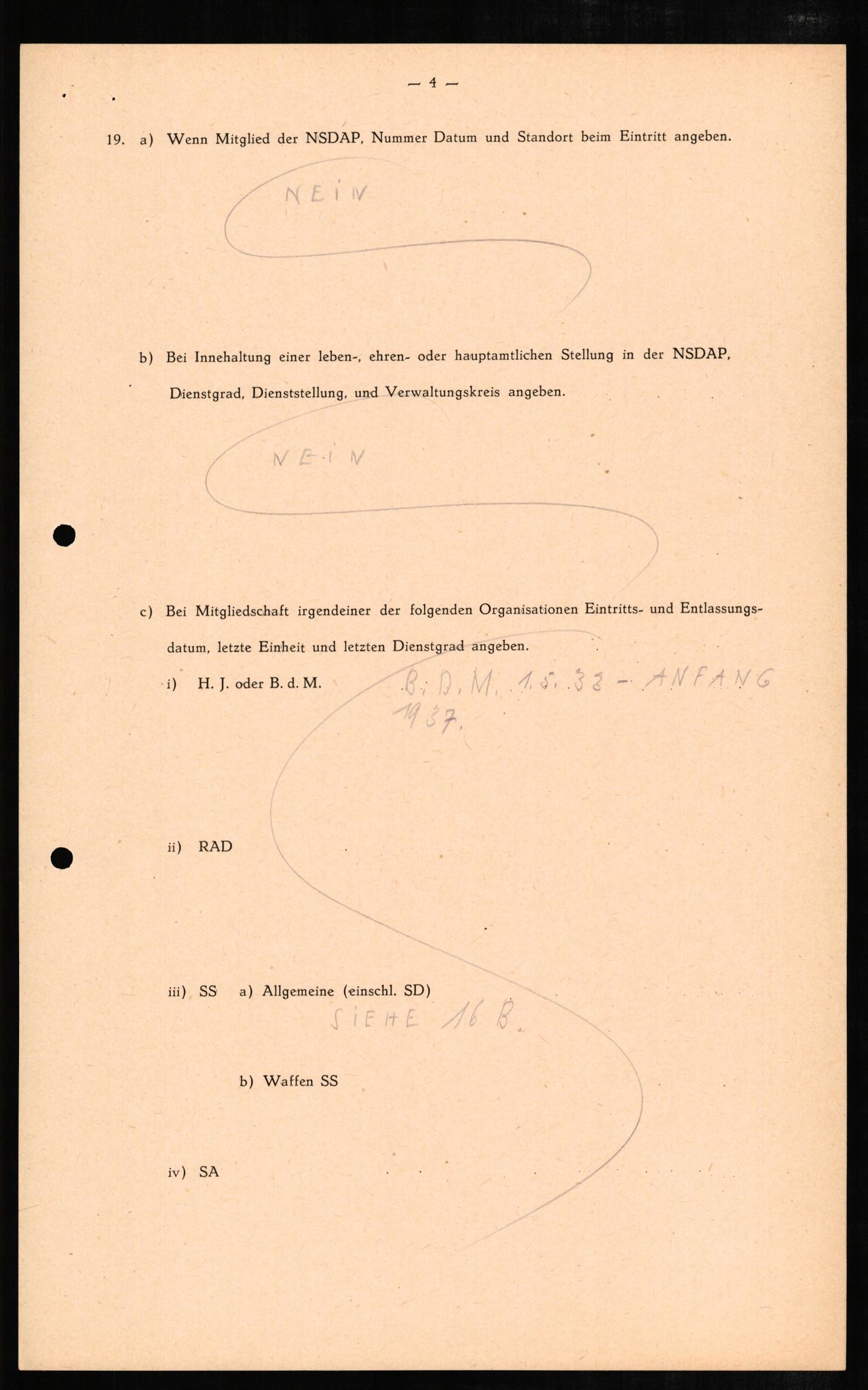 Forsvaret, Forsvarets overkommando II, RA/RAFA-3915/D/Db/L0007: CI Questionaires. Tyske okkupasjonsstyrker i Norge. Tyskere., 1945-1946, s. 76