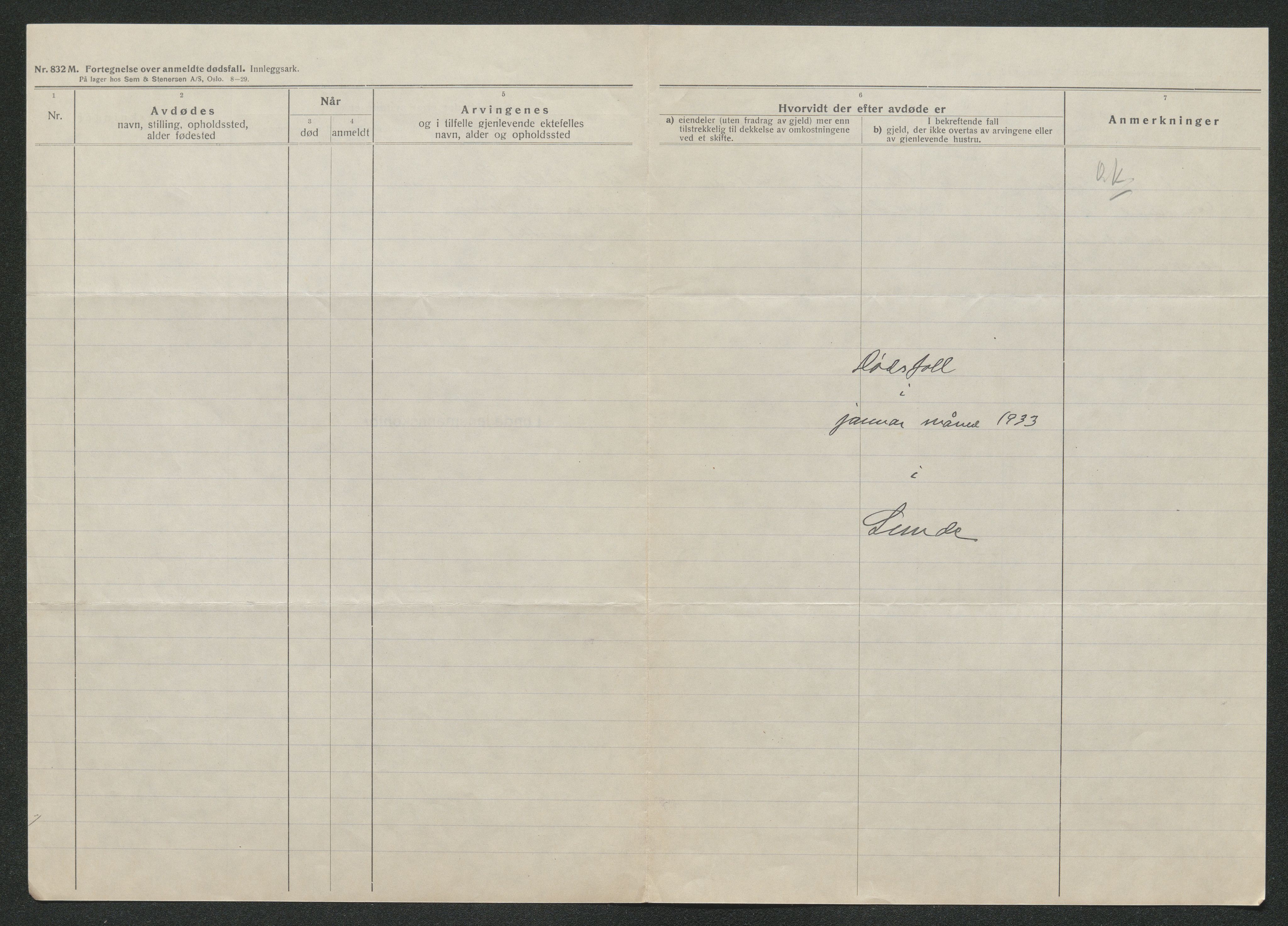 Nedre Telemark sorenskriveri, SAKO/A-135/H/Ha/Hab/L0008: Dødsfallsfortegnelser
, 1931-1935, s. 654