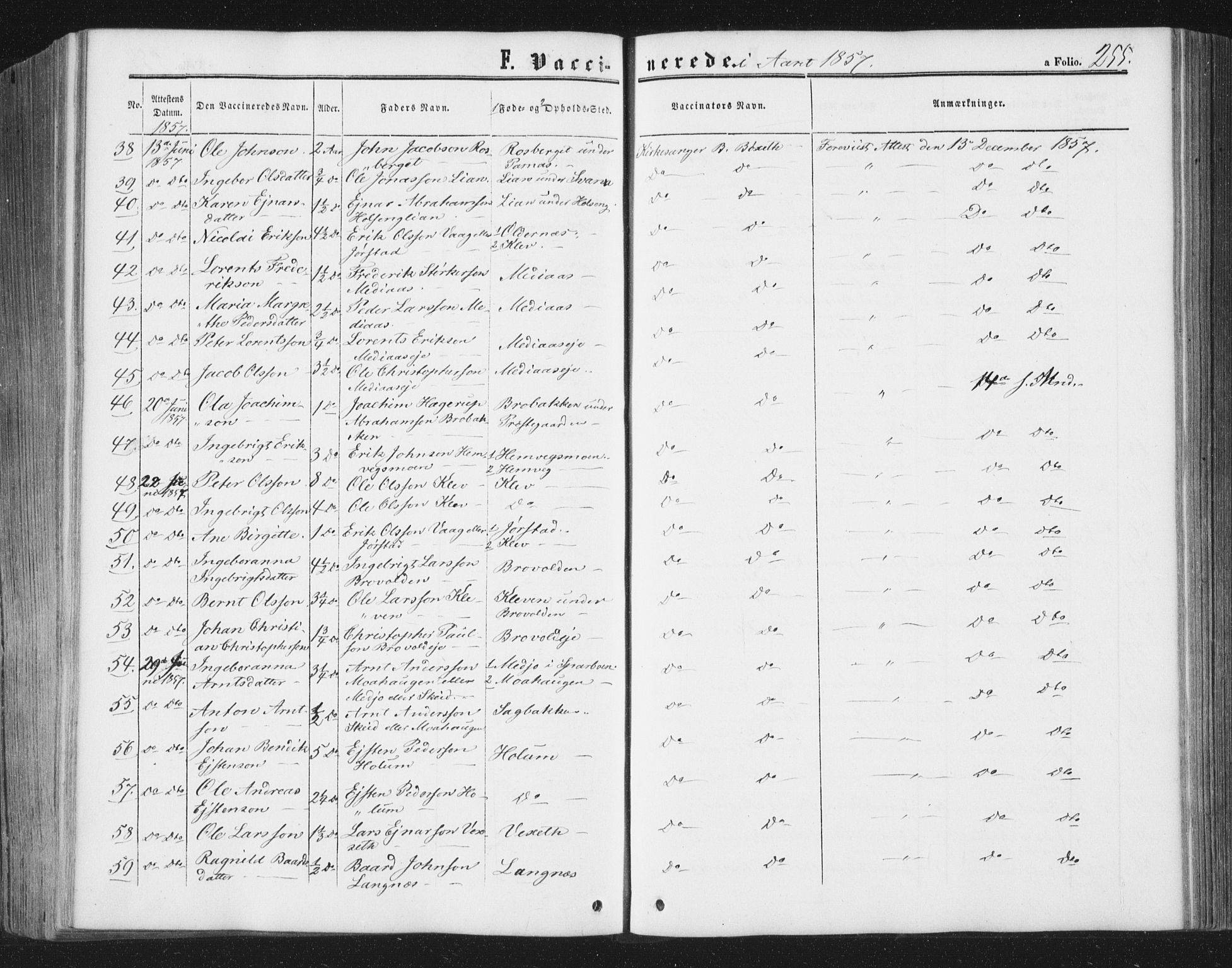 Ministerialprotokoller, klokkerbøker og fødselsregistre - Nord-Trøndelag, SAT/A-1458/749/L0472: Ministerialbok nr. 749A06, 1857-1873, s. 255