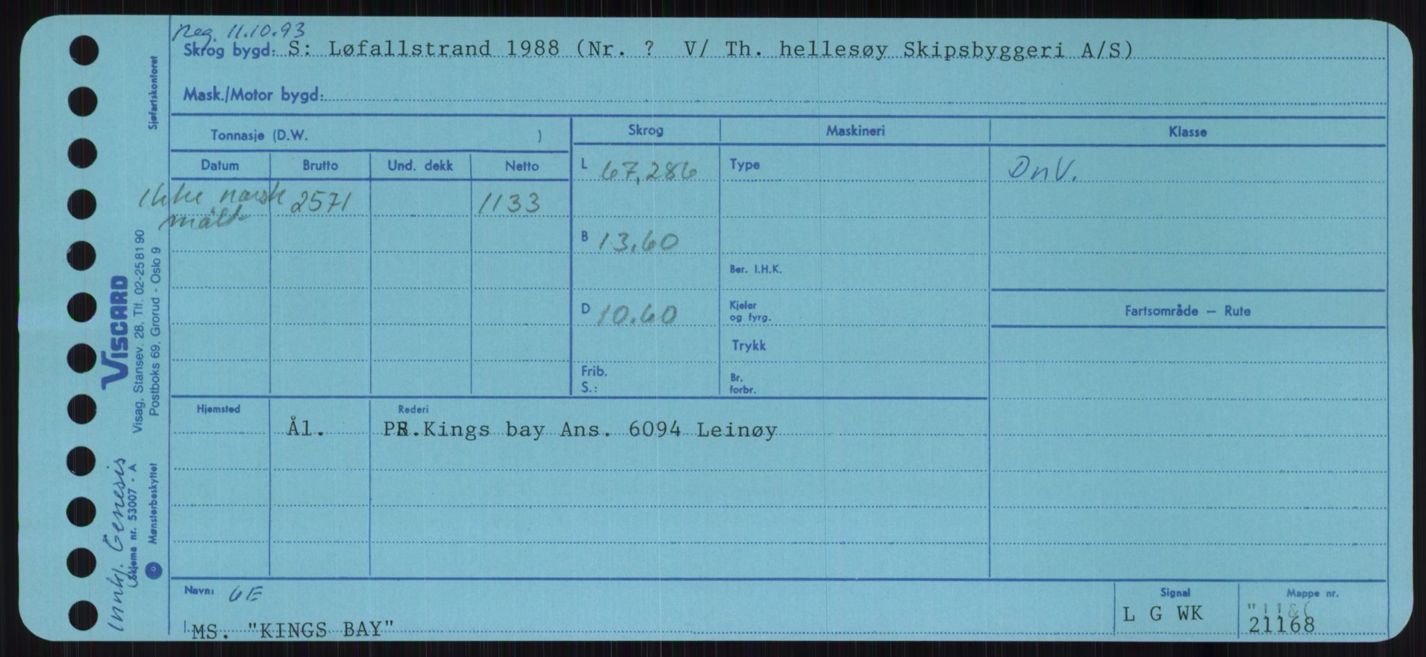 Sjøfartsdirektoratet med forløpere, Skipsmålingen, RA/S-1627/H/Ha/L0003/0001: Fartøy, Hilm-Mar / Fartøy, Hilm-Kol, s. 753