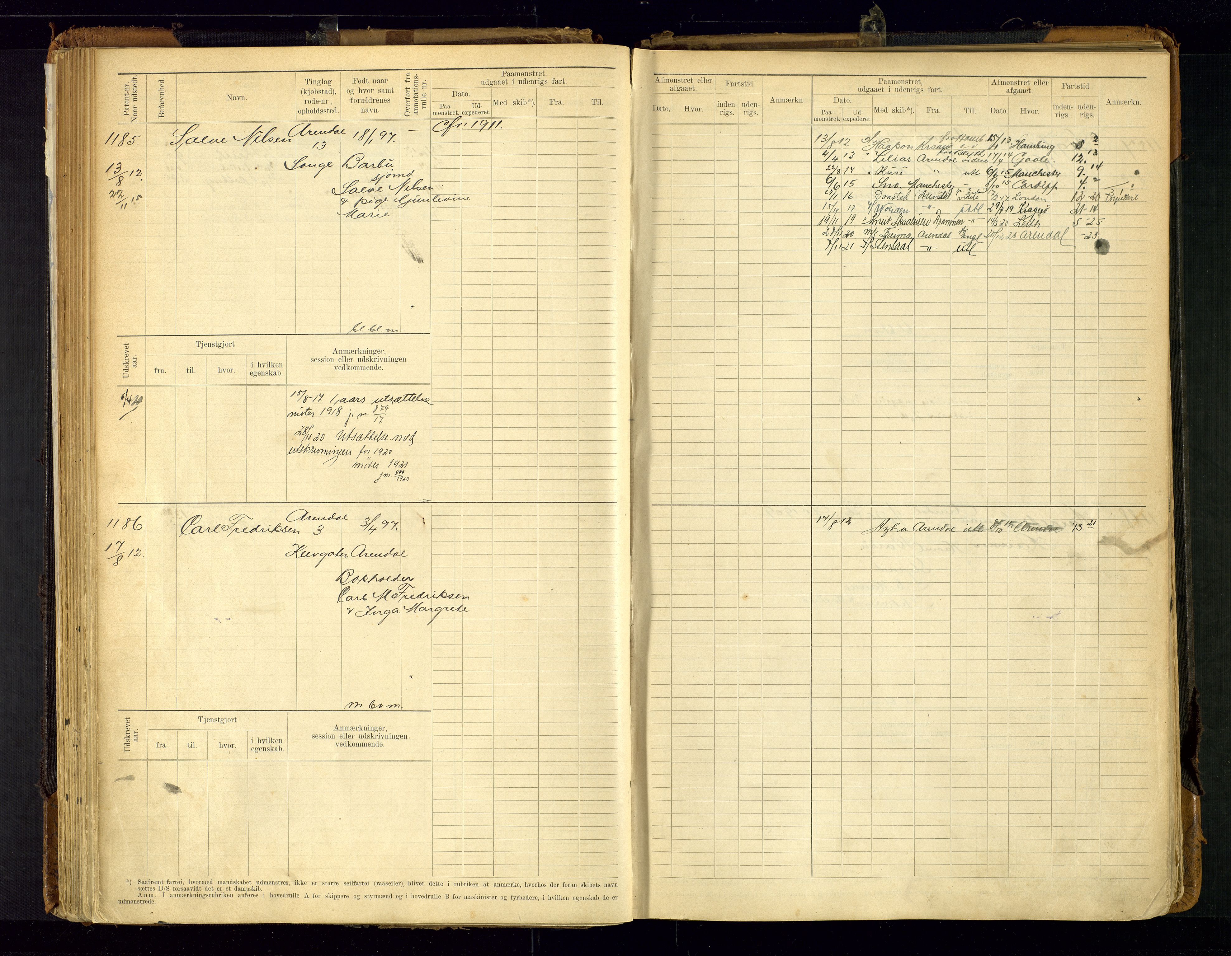 Arendal mønstringskrets, AV/SAK-2031-0012/F/Fb/L0021: Hovedrulle A nr 969-1465, S-19, 1910-1914, s. 113