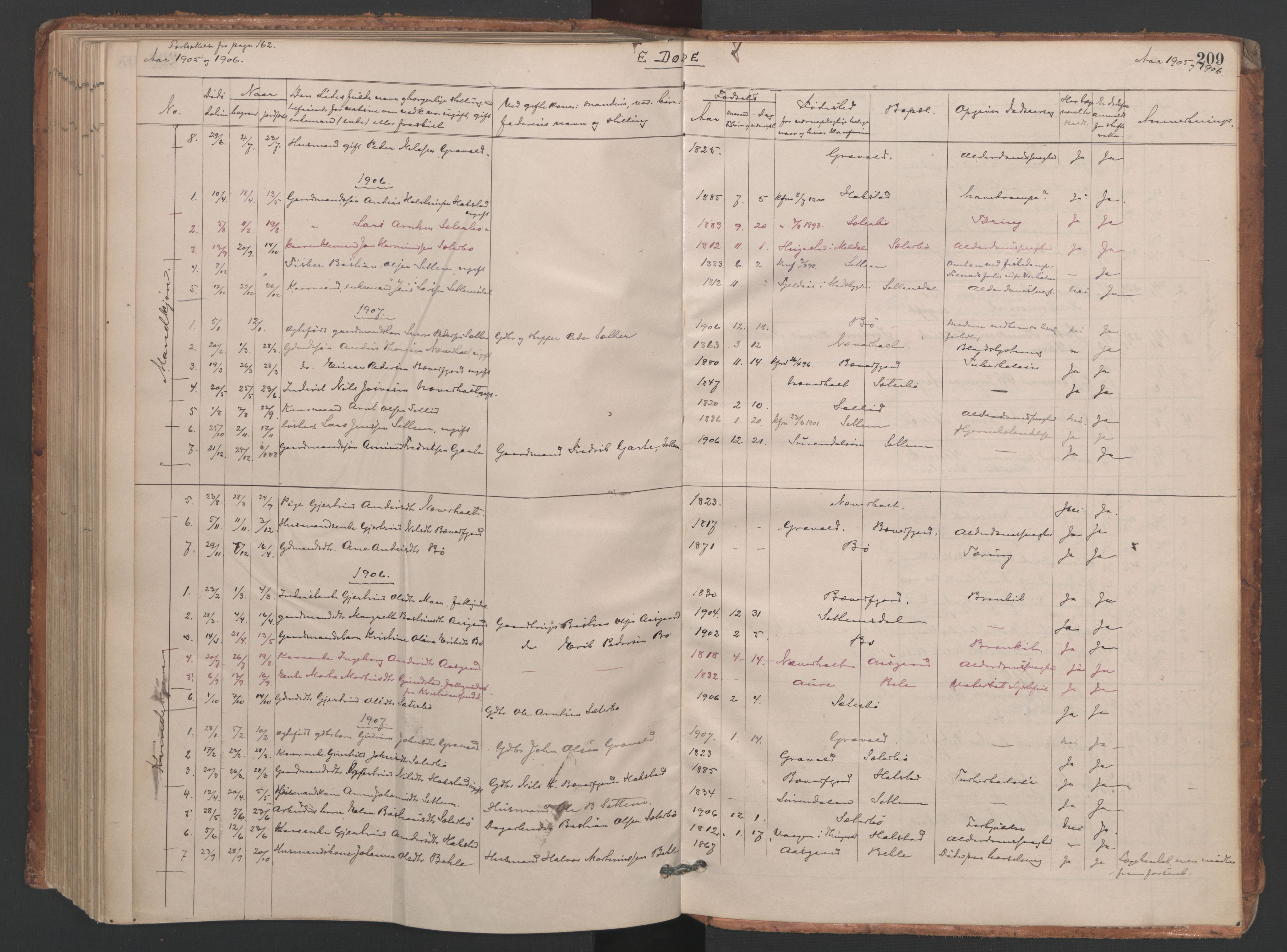 Ministerialprotokoller, klokkerbøker og fødselsregistre - Møre og Romsdal, SAT/A-1454/594/L1036: Ministerialbok nr. 594A02 (?), 1879-1910, s. 209