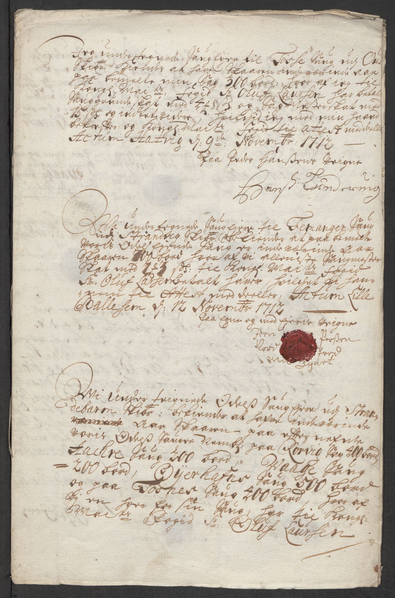 Rentekammeret inntil 1814, Reviderte regnskaper, Fogderegnskap, AV/RA-EA-4092/R48/L2988: Fogderegnskap Sunnhordland og Hardanger, 1712, s. 137