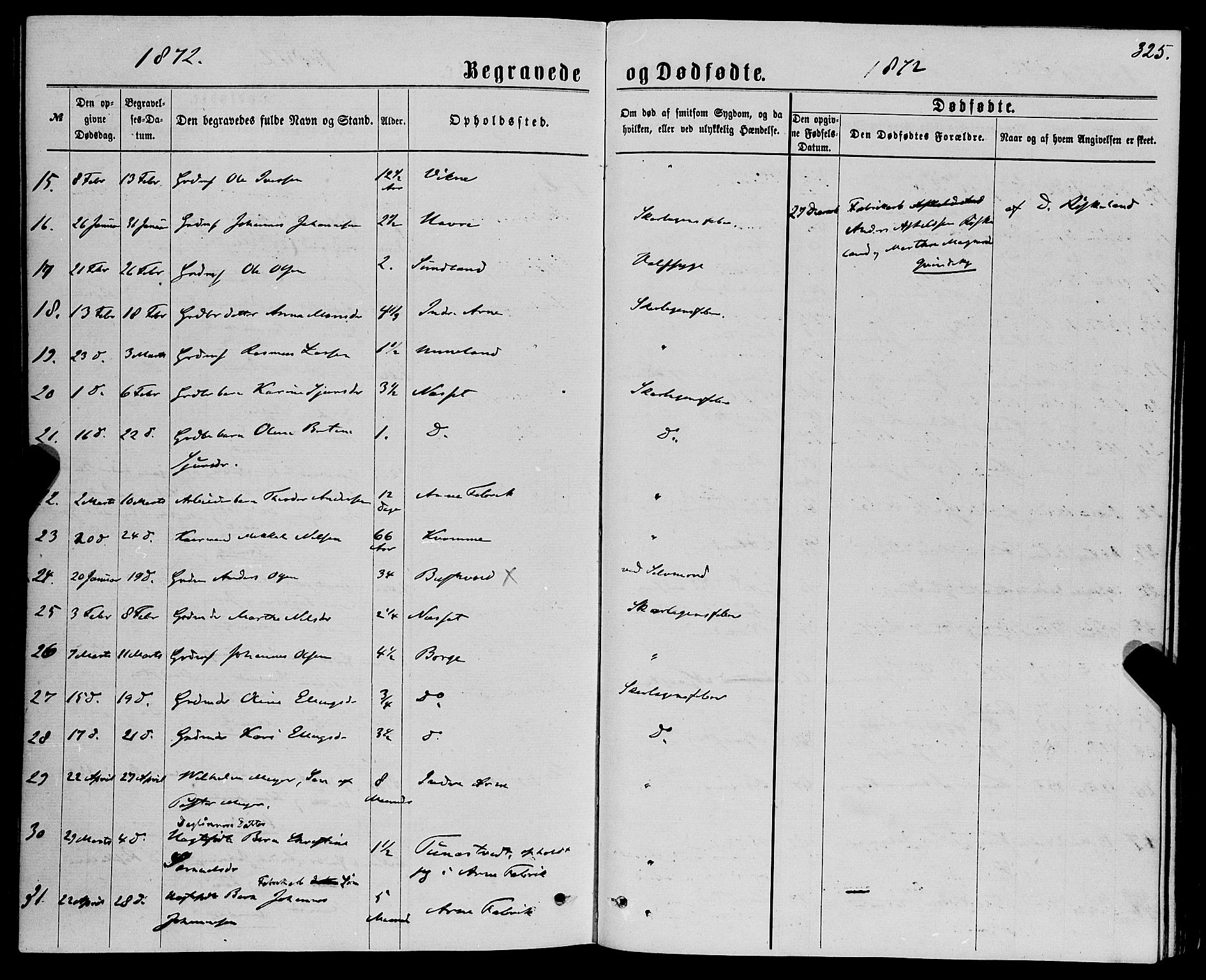 Haus sokneprestembete, SAB/A-75601/H/Haa: Ministerialbok nr. A 18, 1871-1877, s. 325