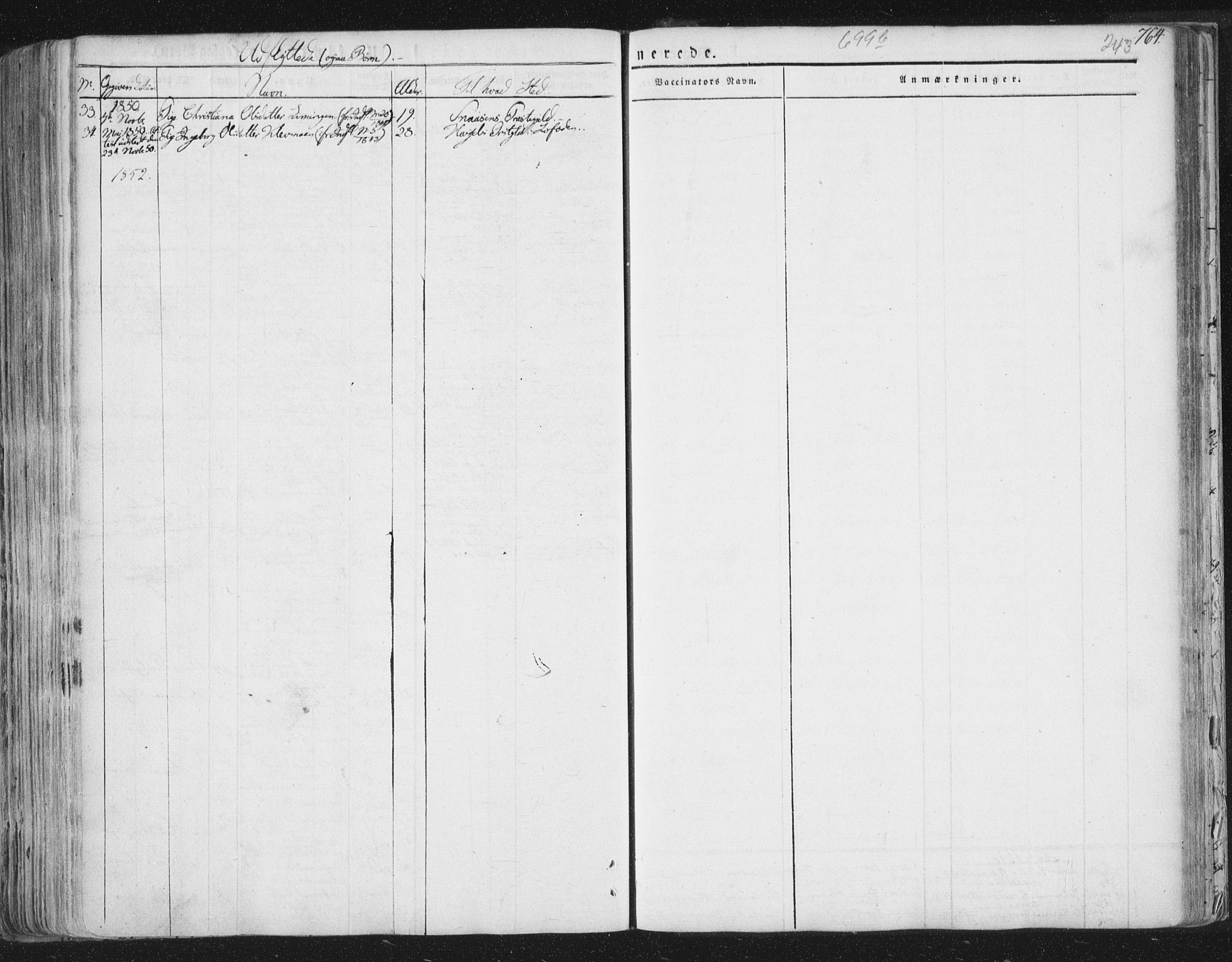 Ministerialprotokoller, klokkerbøker og fødselsregistre - Nord-Trøndelag, AV/SAT-A-1458/758/L0513: Ministerialbok nr. 758A02 /1, 1839-1868, s. 243