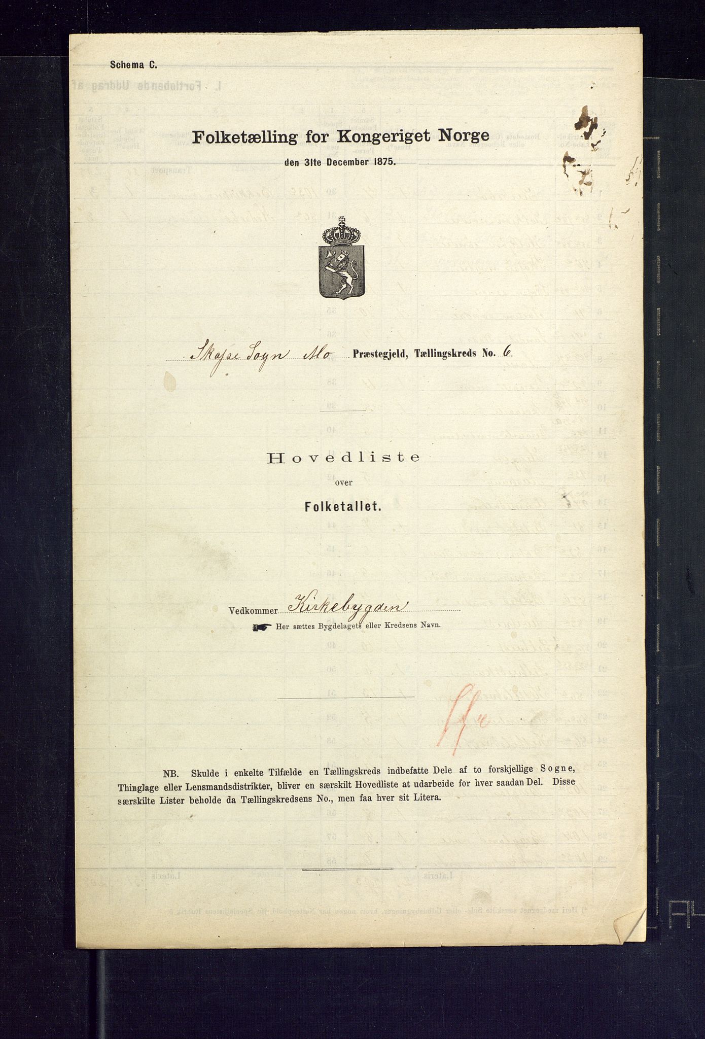 SAKO, Folketelling 1875 for 0832P Mo prestegjeld, 1875, s. 22