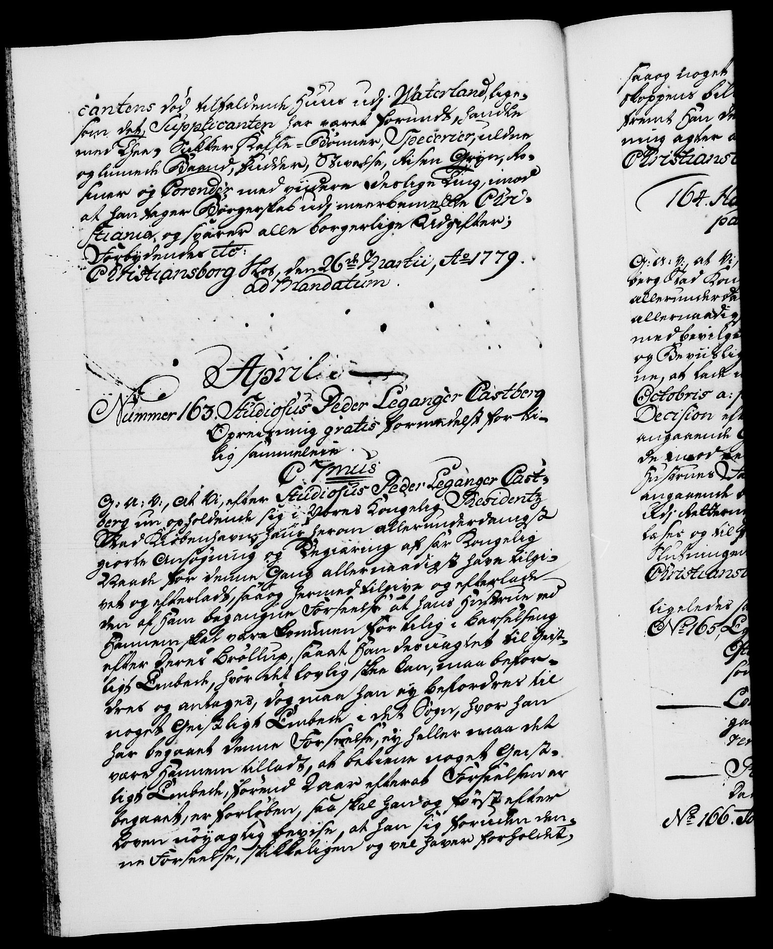 Danske Kanselli 1572-1799, RA/EA-3023/F/Fc/Fca/Fcaa/L0048: Norske registre, 1779-1781, s. 53b