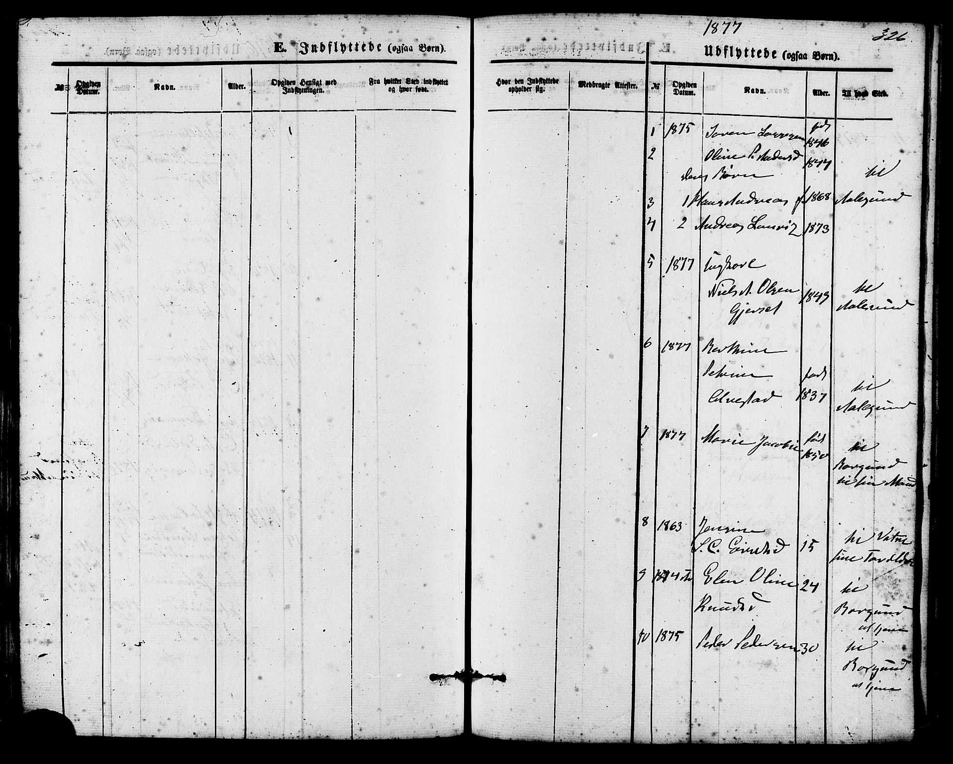 Ministerialprotokoller, klokkerbøker og fødselsregistre - Møre og Romsdal, SAT/A-1454/536/L0500: Ministerialbok nr. 536A09, 1876-1889, s. 326