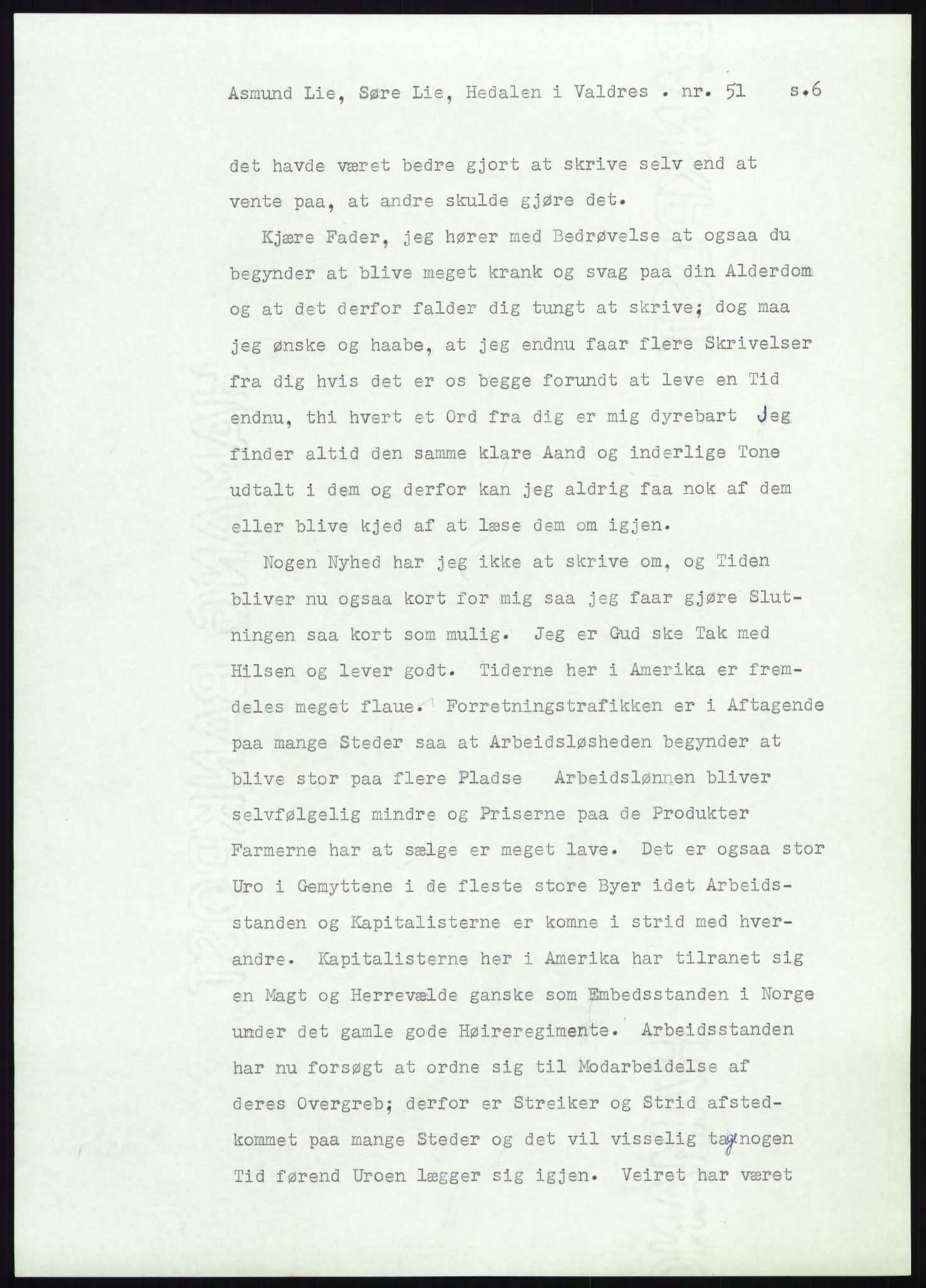 Samlinger til kildeutgivelse, Amerikabrevene, RA/EA-4057/F/L0012: Innlån fra Oppland: Lie (brevnr 1-78), 1838-1914, s. 731