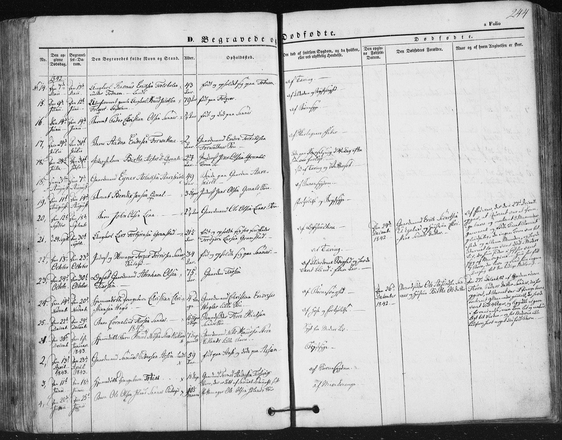Høyland sokneprestkontor, AV/SAST-A-101799/001/30BA/L0008: Ministerialbok nr. A 8, 1841-1856, s. 244