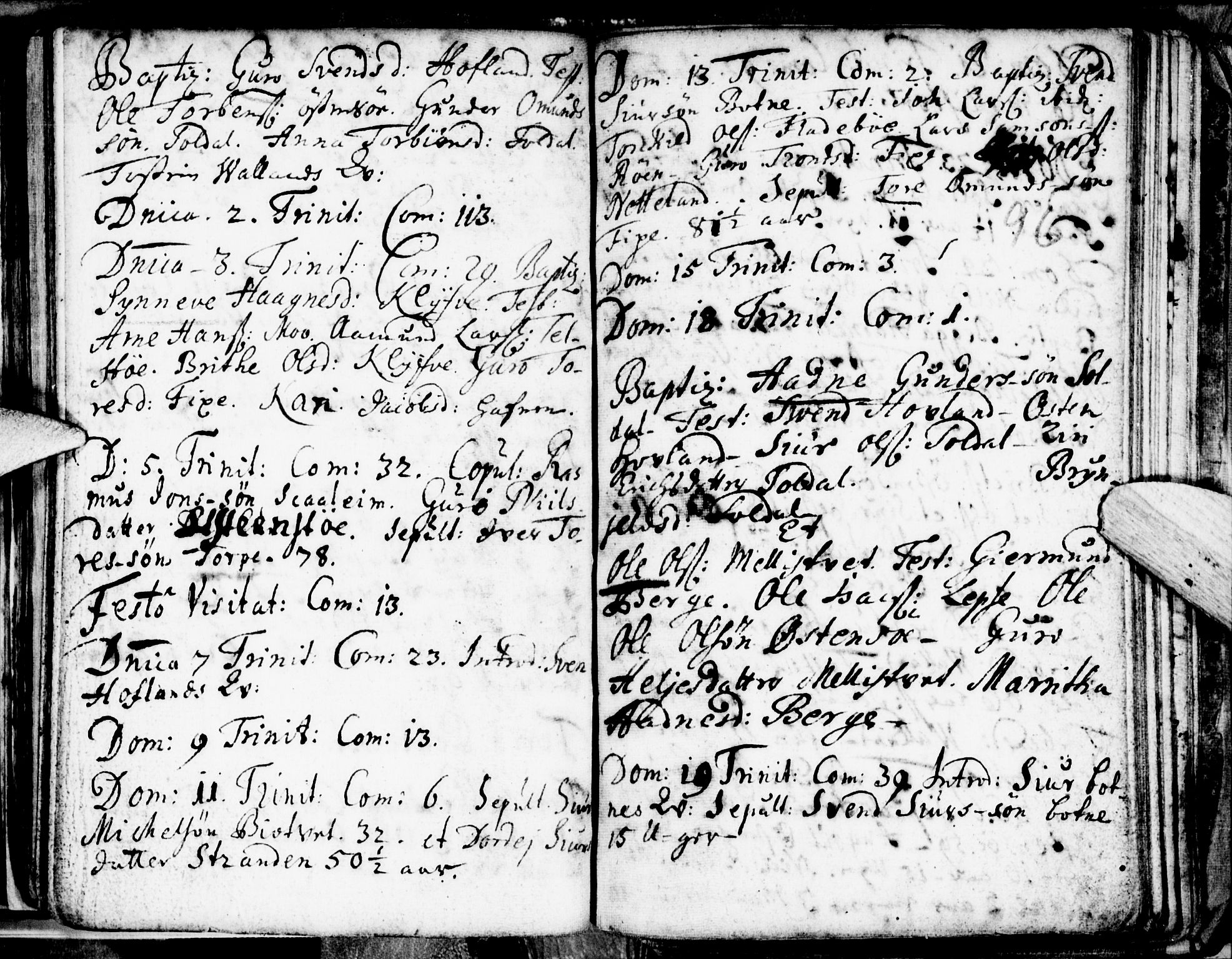Kvam sokneprestembete, AV/SAB-A-76201/H/Haa: Ministerialbok nr. A 1, 1690-1741, s. 96